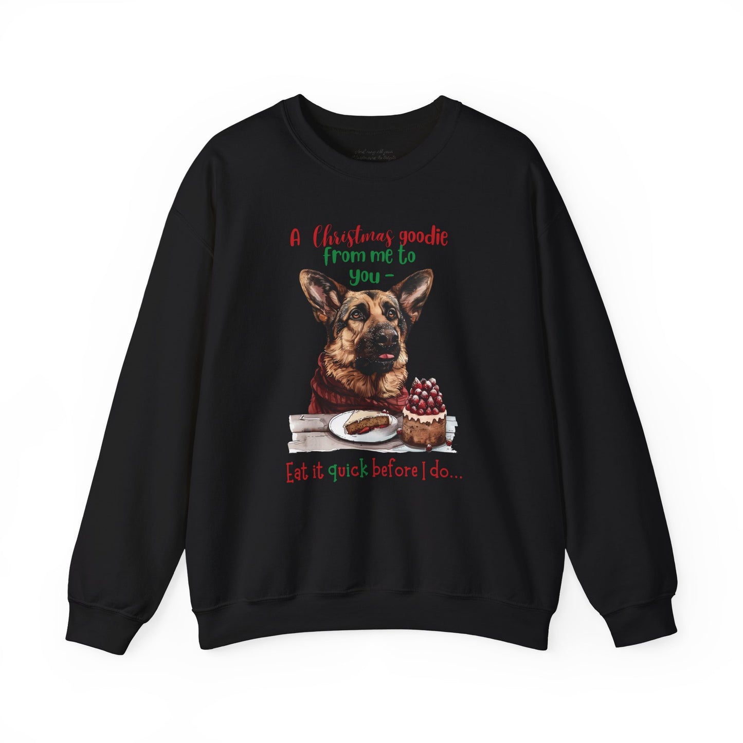 German Shepherd Christmas Sweatshirt, Unisex Heavy Blend™ Crewneck, Dog People or Veterinarian Gift, Dog Christmas Shirt, Cute Gift From Dog