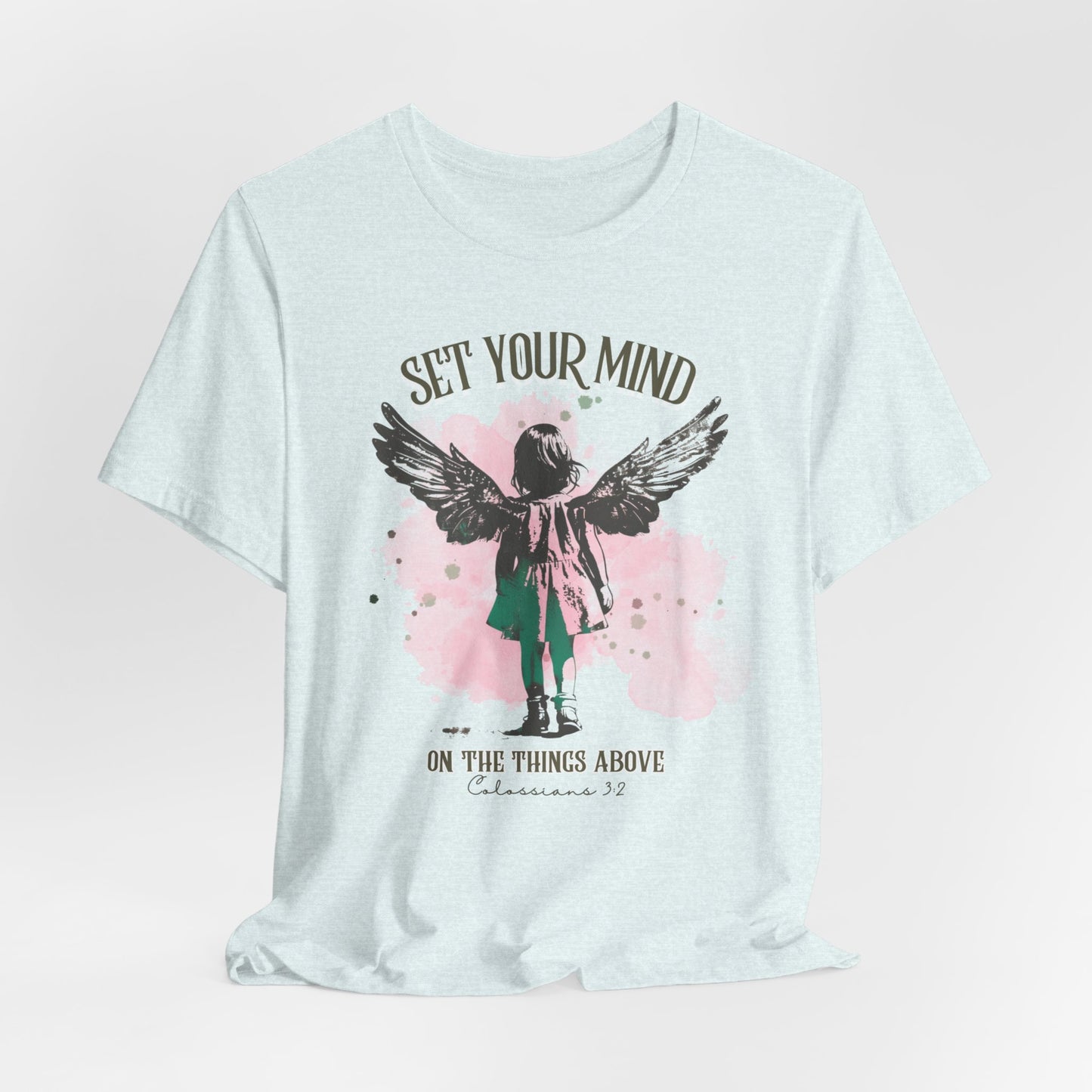 Set Your Mind on the Things Above T-shirt - Unisex Jersey Short Sleeve Tee, Christian Merch, Christian Streetwear, Faith Based Shirt, Christian Apparel, Christian Shirts