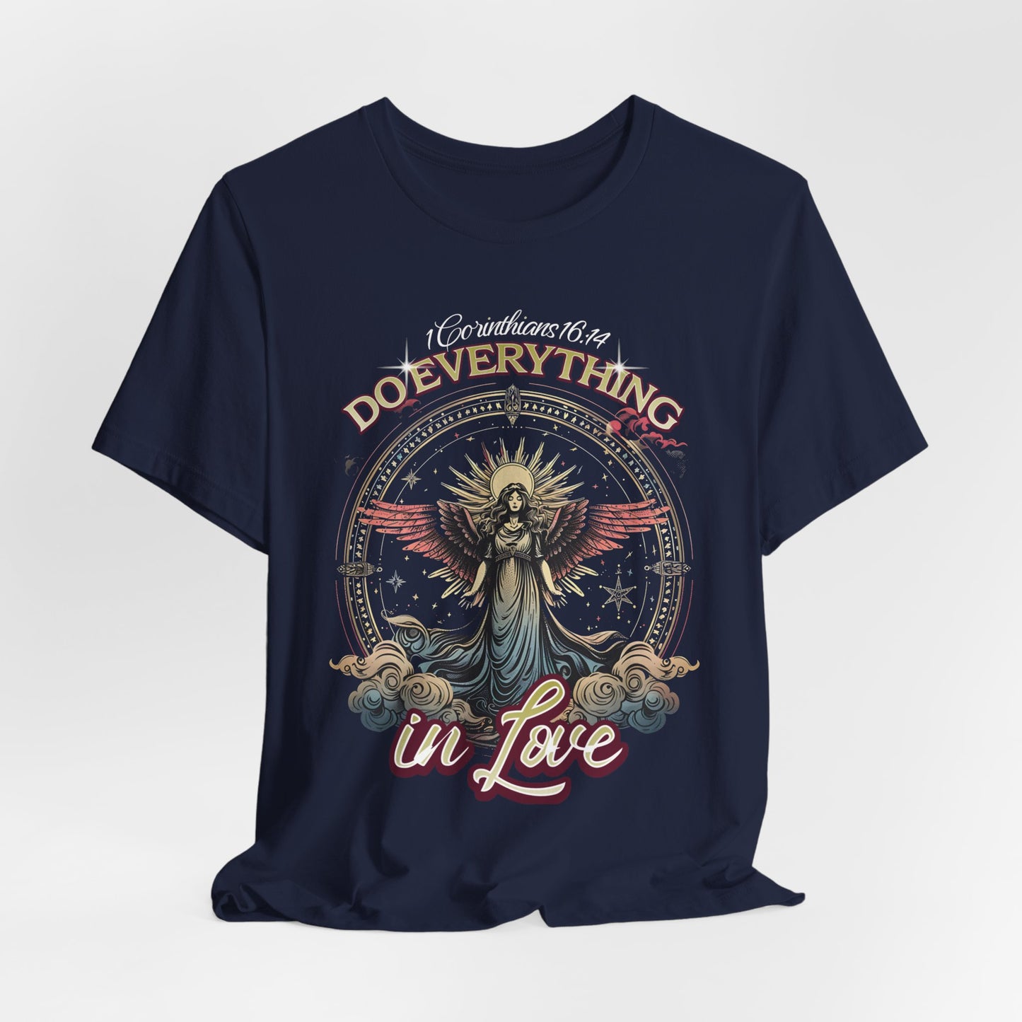Do Everything in Love T-Shirt - Unisex Jersey Short Sleeve Tee, Christian Merch, Christian Streetwear, Faith Based Shirt