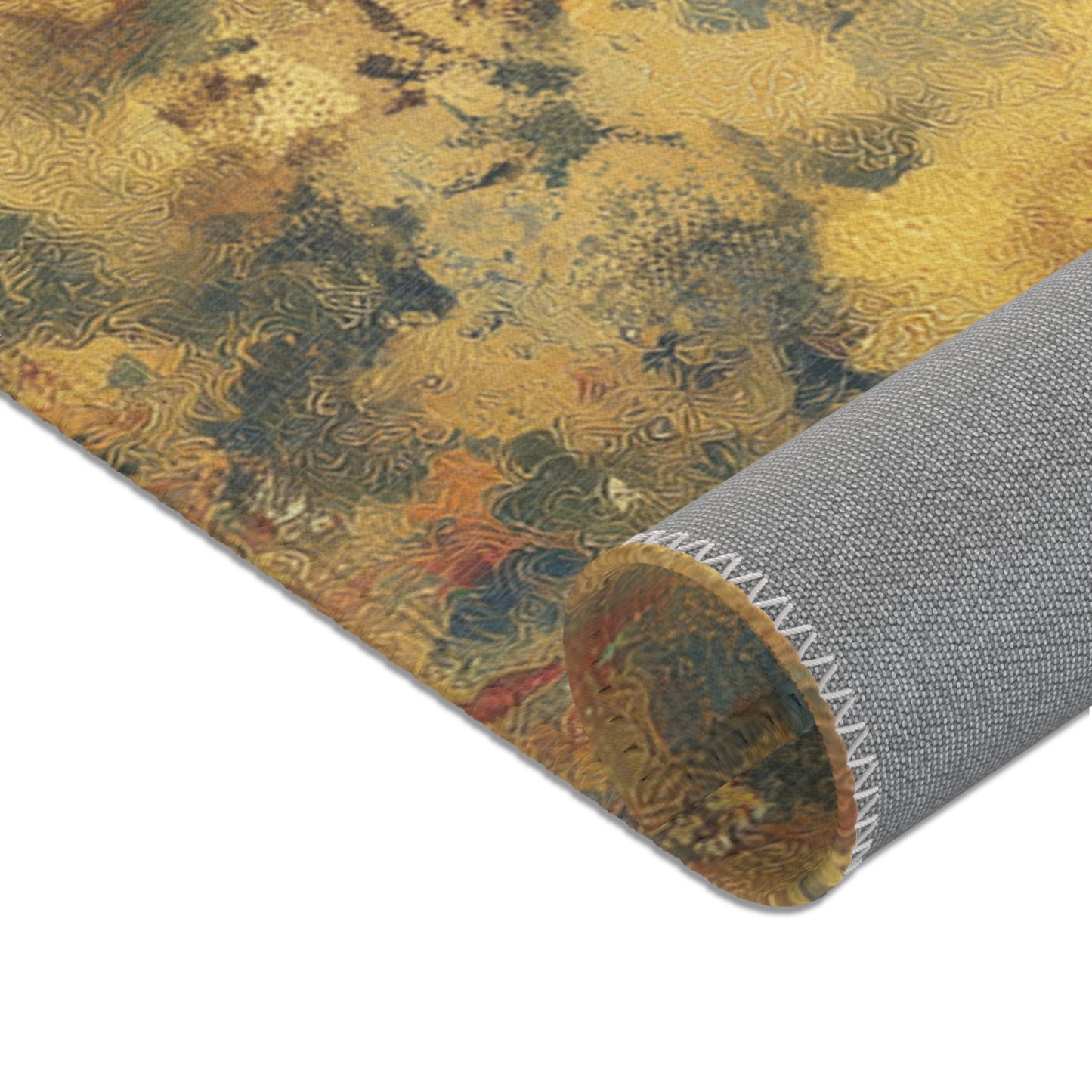 Gustav Klimt Inspired Area Rug, Funky, Colorful, & Unique Area Rugs, Custom Print Rug or Bathmat, 3 Sizes - 24x36 in, 36x60 in and 48x72 in