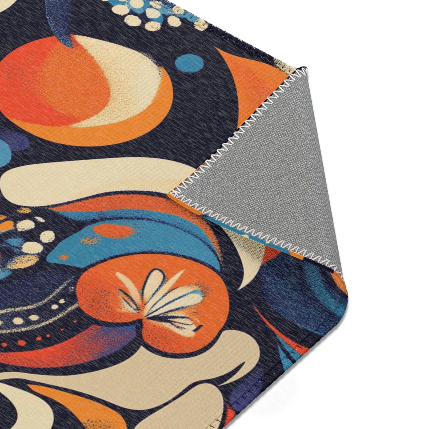 Modern Boho Area Rug, Funky, Colorful, & Unique Area Rugs, Custom Print Rug or Bathmat, 3 Sizes - 24x36 in, 36x60 in and 48x72 in