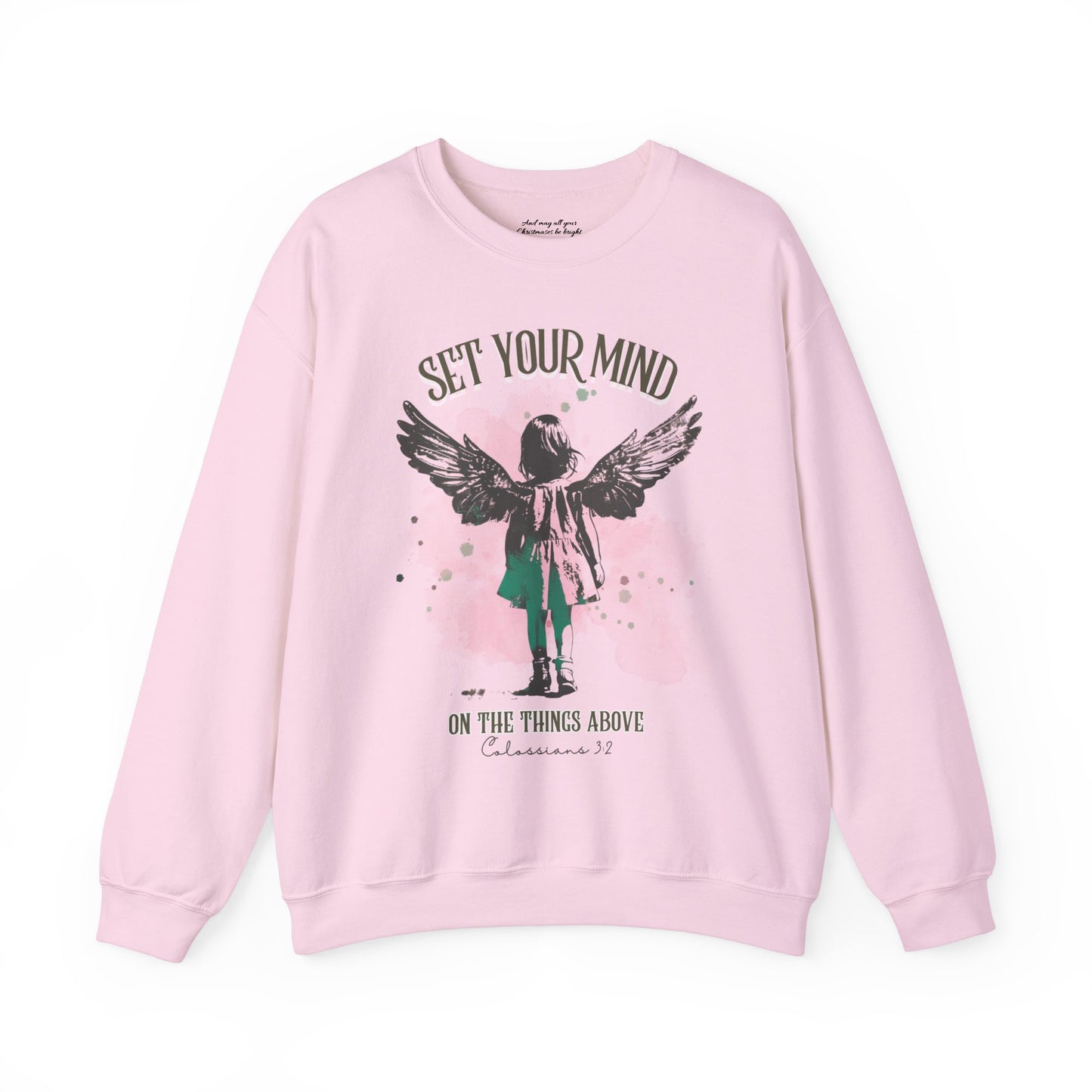 Set Your Mind on the Things Above Sweatshirt, Unisex Heavy Blend™ Crewneck, Christian Apparel, Biblical Clothing, Inspirational Apparel, Jesus Shirt