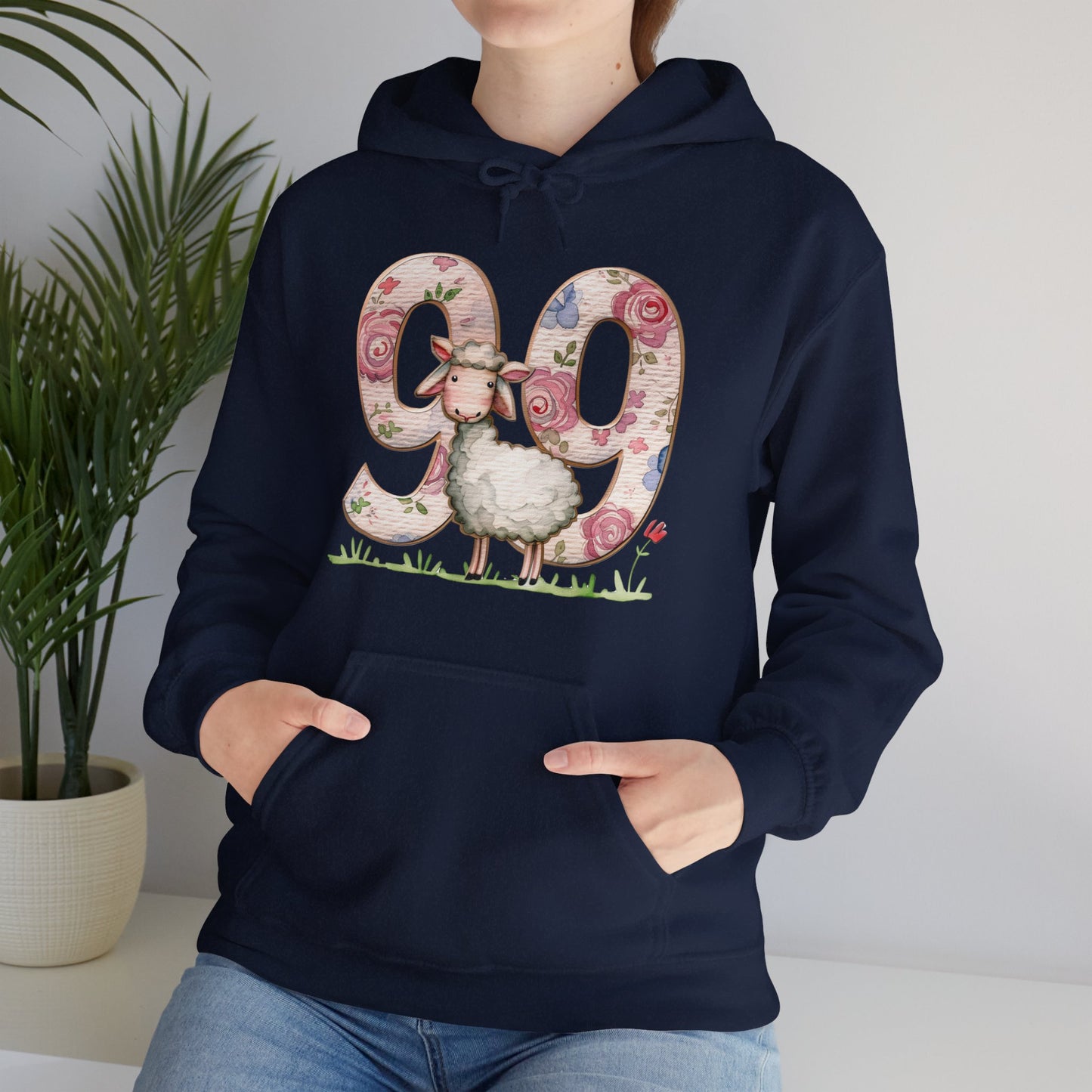 He Leaves the 99 Unisex Heavy Blend™ Hooded Sweatshirt, Christian Merch, Christian Streetwear, Ministry Shirt, Faith Based Shirt, Praise Hoodie