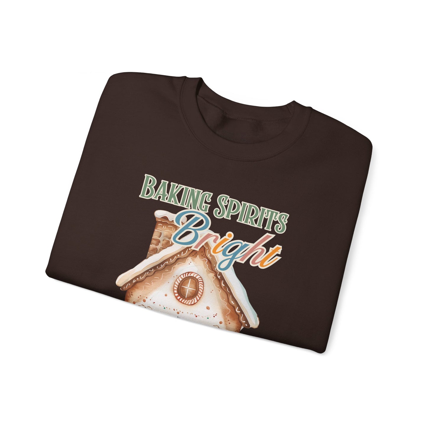 Baking Spirits Bright Cookie Sweatshirt, Unisex Heavy Blend™ Crewneck, Christmas Cookie, Baking Lover Gifts, Presents for Mom, Punny Shirt