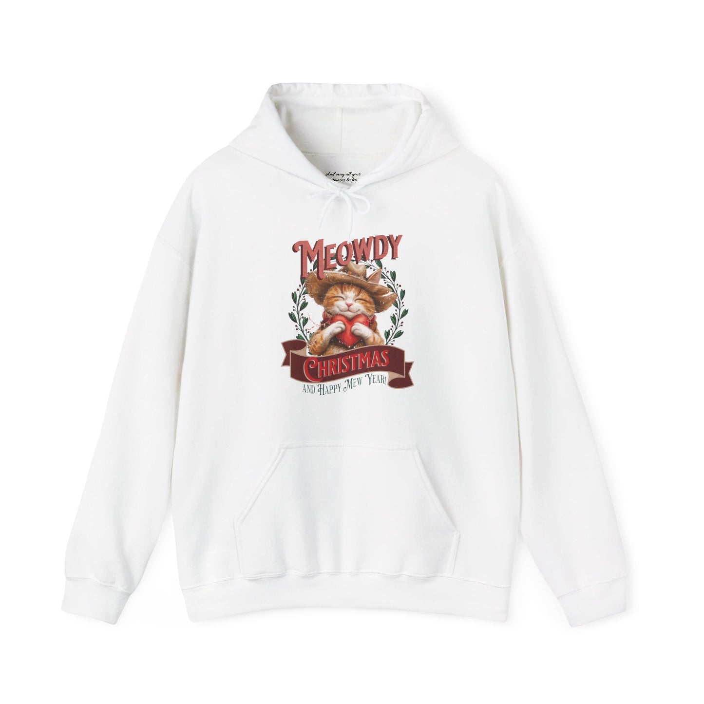 Meowdy Christmas Cat Hoodie, Unisex Heavy Blend, Cat Themed Gifts, Funny Cat Shirt, Calico Cat Sweater, Cat Mom Sweatshirt
