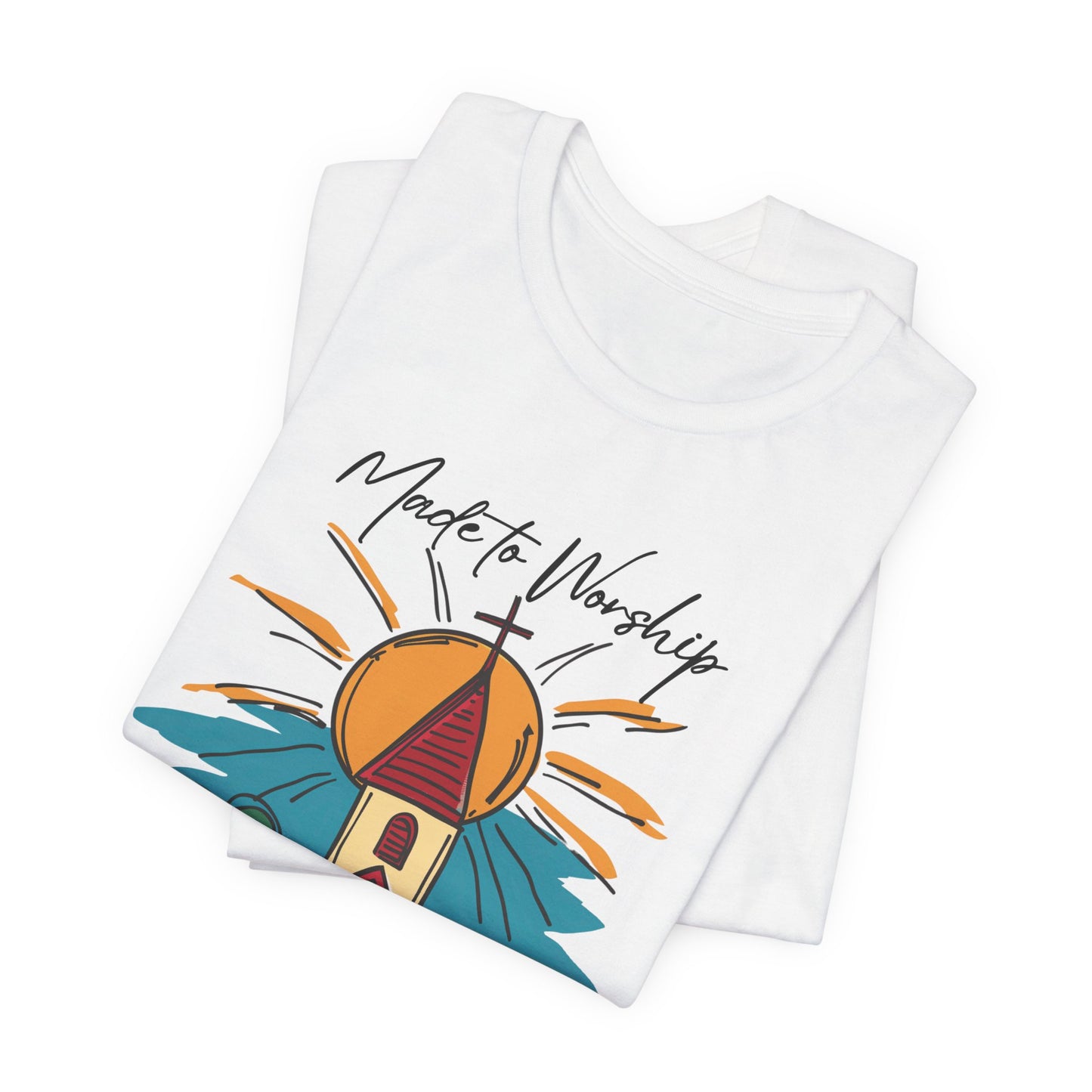 Made to Worship T-shirt - Unisex Jersey Short Sleeve Tee, Christian Merch, Christian Streetwear, Faith Based Shirt, Christian Apparel, Christian Shirts