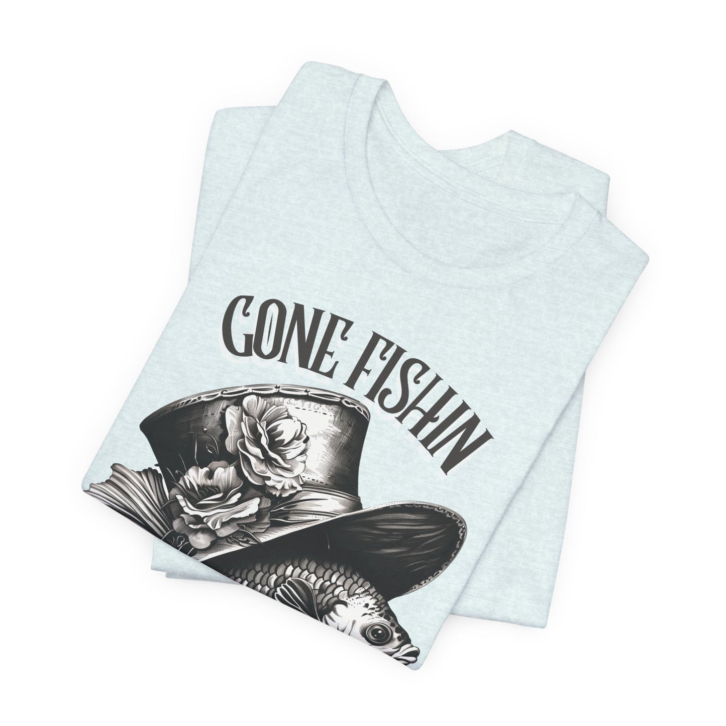 Gone Fishin' T-shirt - Unisex Jersey Short Sleeve Tee, Christian Merch, Christian Streetwear, Faith Based Shirt, Christian Apparel, Christian Shirts