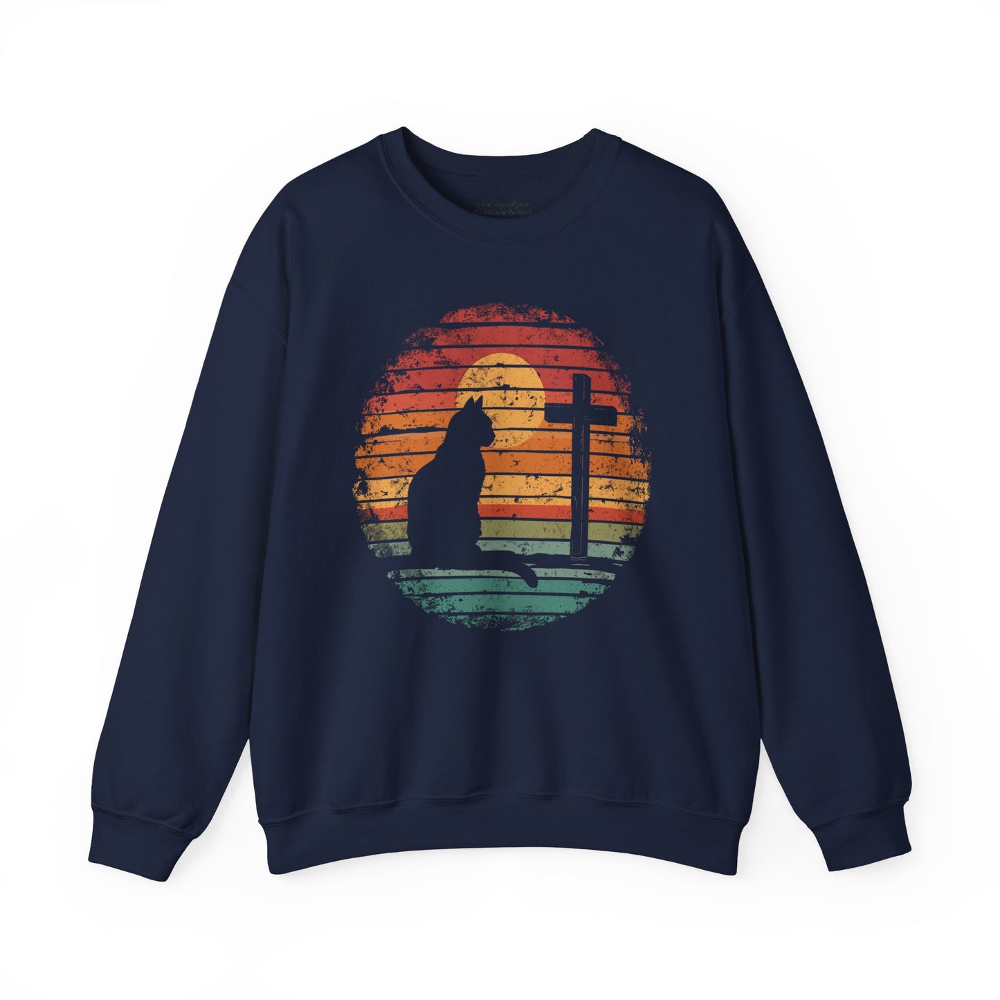 Cats and Jesus Sweatshirt, Unisex Heavy Blend™ Crewneck, Christian Apparel, Biblical Clothing, Inspirational Apparel, Jesus Shirt