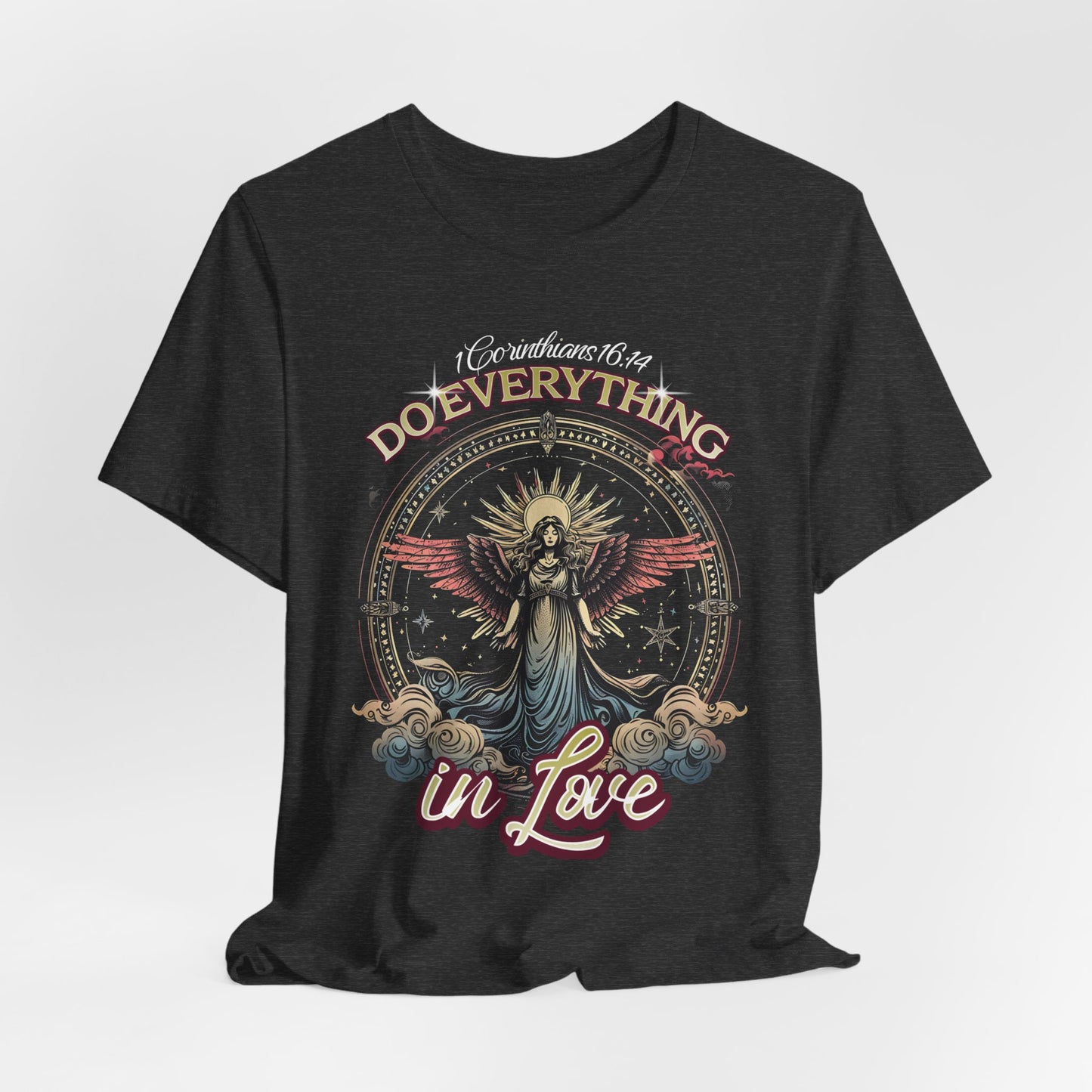 Do Everything in Love T-Shirt - Unisex Jersey Short Sleeve Tee, Christian Merch, Christian Streetwear, Faith Based Shirt