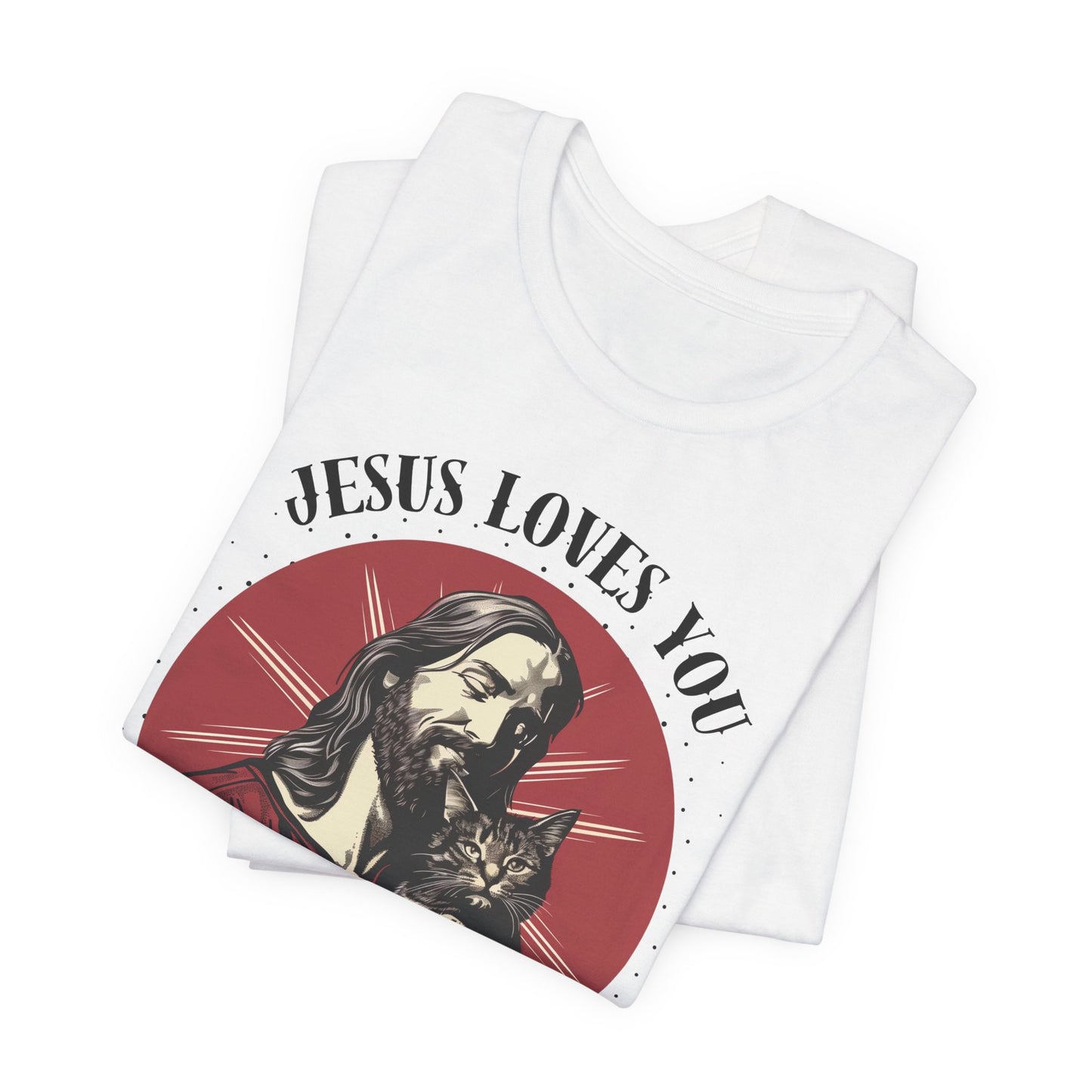 Jesus Loves You Unisex Jersey Short Sleeve Tee, Christian Merch, Jesus Loves You, Faith Based Shirt, Christian Apparel, Jesus Apparel