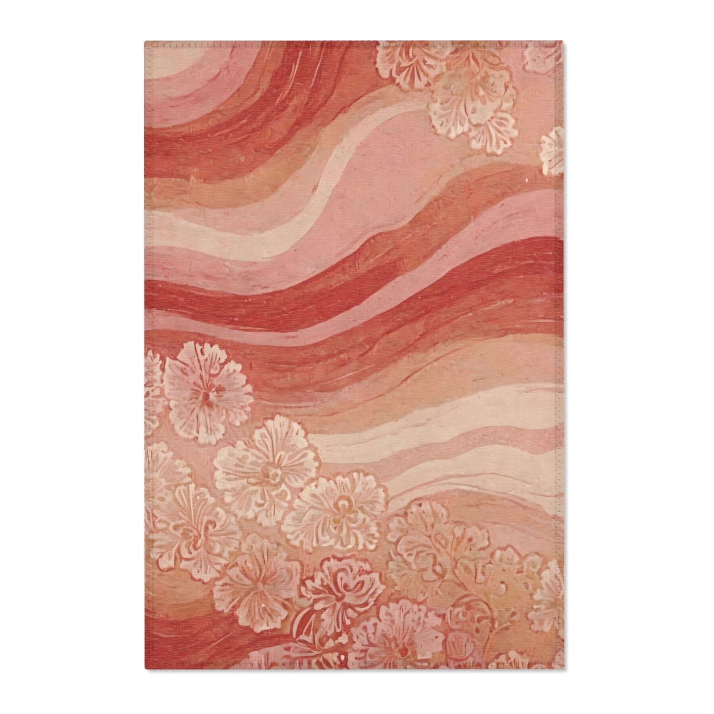 Flowing Abstract Art Area Rug, Funky, Colorful, & Unique Area Rugs, Custom Print Rug or Bathmat, 3 Sizes - 24x36 in, 36x60 in and 48x72 in