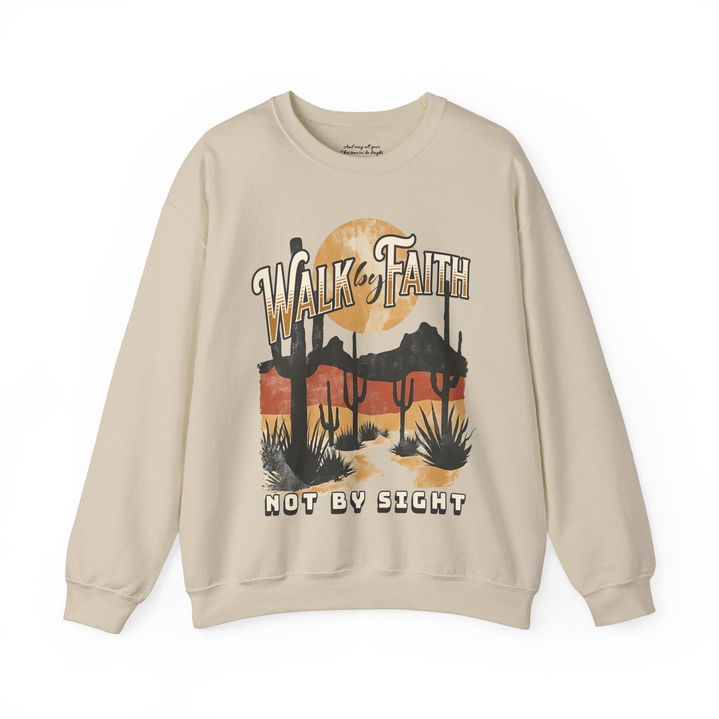 Walk by Faith Sweatshirt, Unisex Heavy Blend Crewneck, Jesus is the Reason, Jesus is King, Christian Merch, Glory to God