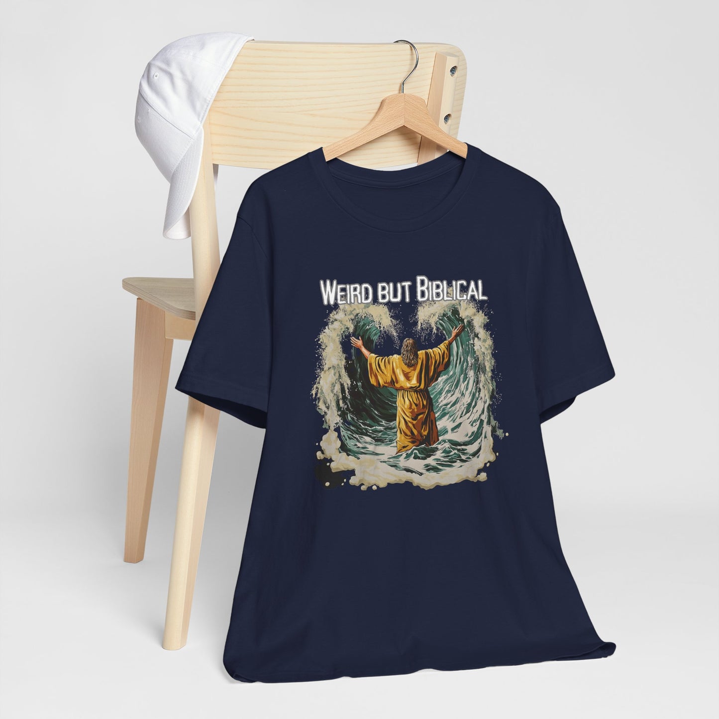 Weird but Biblical Tee, Faith Based Shirt, Unisex Christian T-Shirt, Funny Jesus Apparel, Baptism Gifts, Gift for Pastor or Church Friend