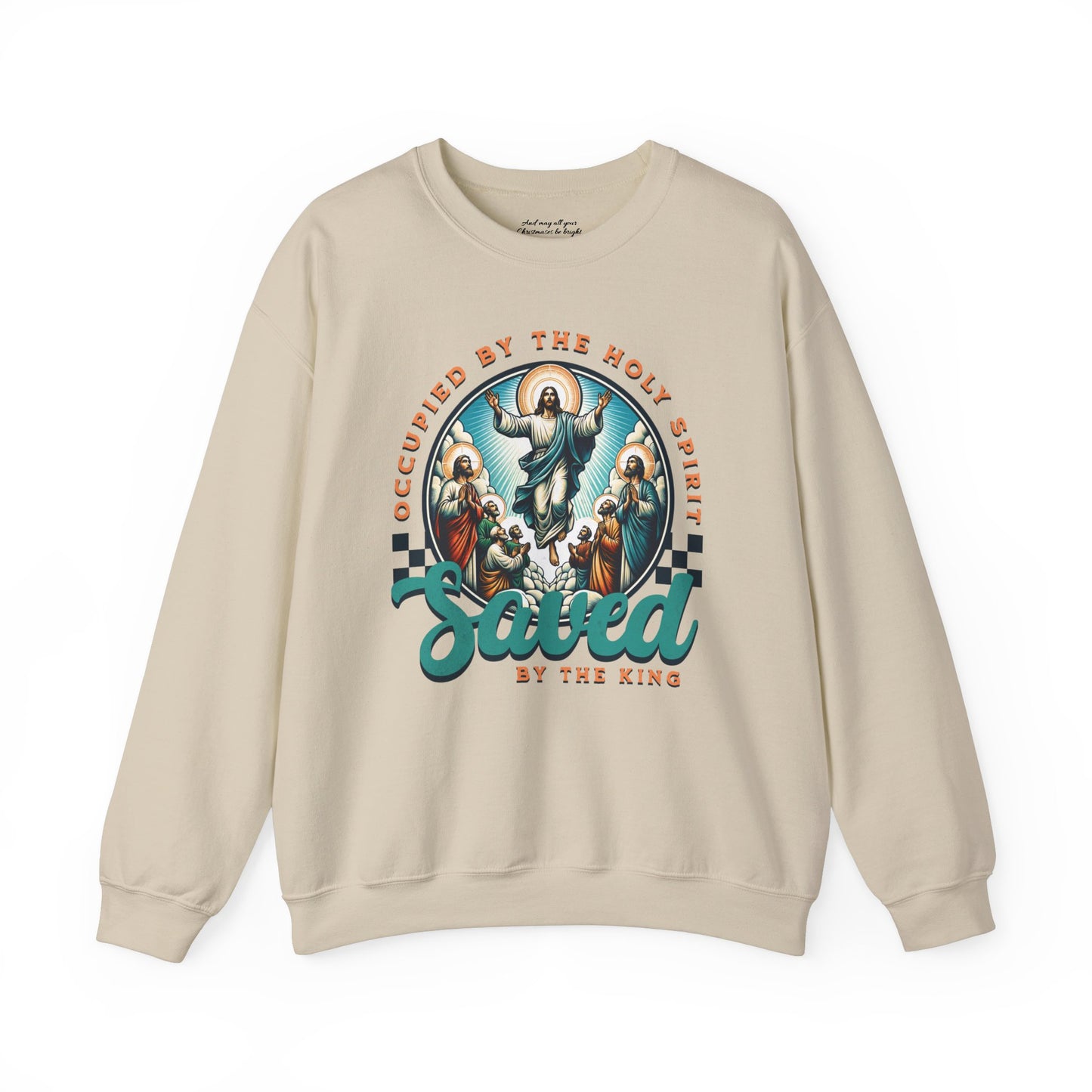 Occupied by the Holy Spirit Sweatshirt, Unisex Heavy Blend Crewneck, Jesus is the Reason, Jesus is King, Christian Merch, Glory to God