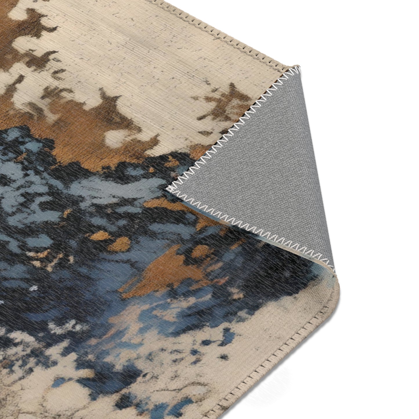 Flowing Abstract Art Area Rug, Funky, Colorful, & Unique Area Rugs, Custom Print Rug or Bathmat, 3 Sizes - 24x36 in, 36x60 in and 48x72 in