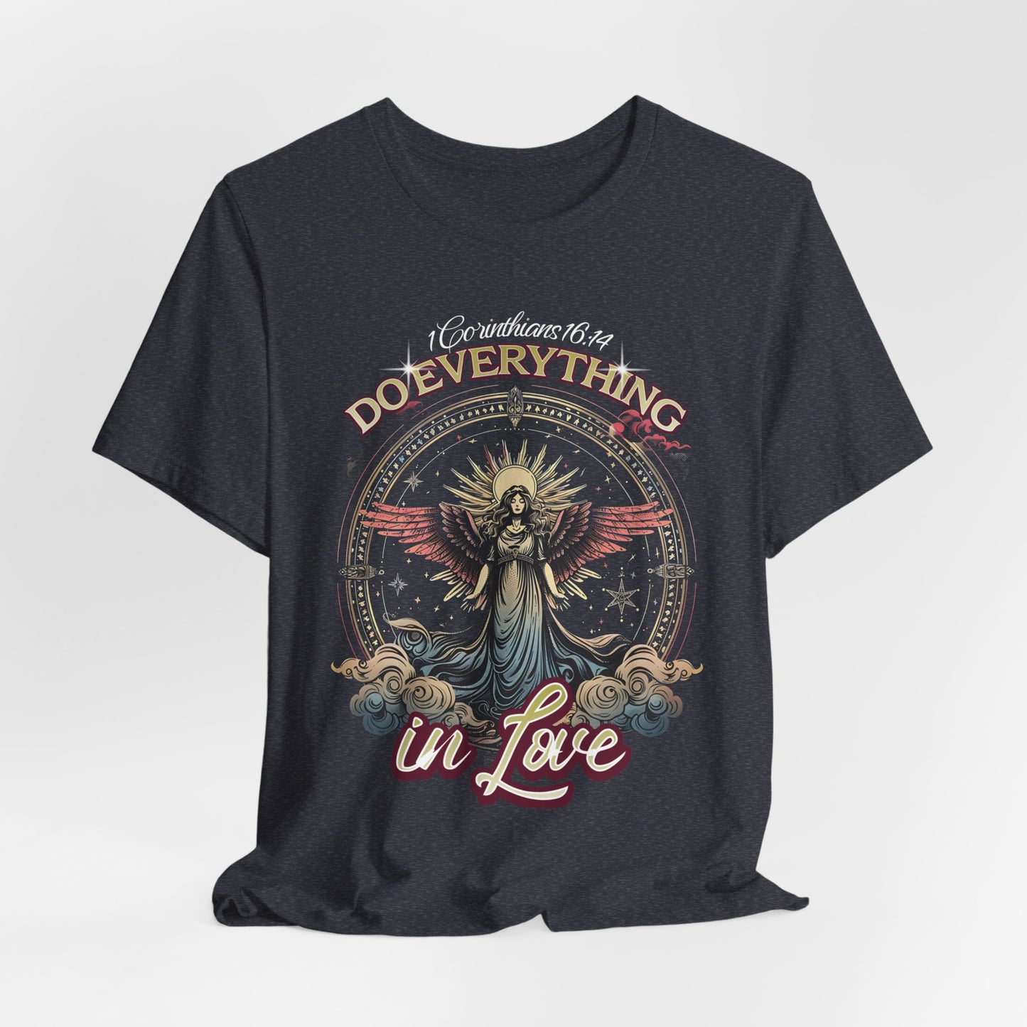 Do Everything in Love T-Shirt - Unisex Jersey Short Sleeve Tee, Christian Merch, Christian Streetwear, Faith Based Shirt