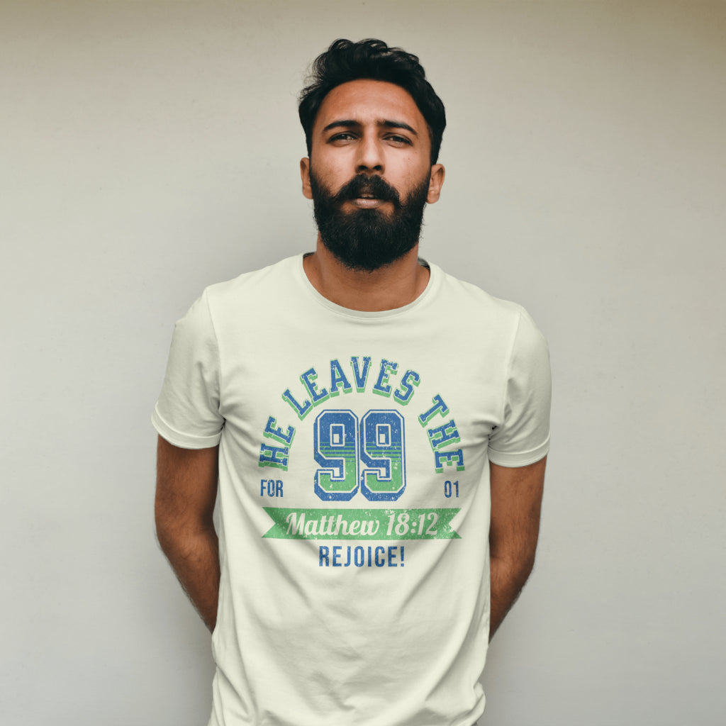 He Leaves the 99 Unisex Jersey Short Sleeve Tee, Christian Merch, Jesus Loves You, Faith Based Shirt, Christian Apparel, Jesus Apparel