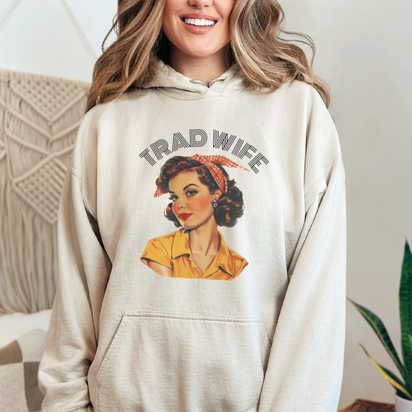 Trad Wife Hoodie, Wifey, Traditional Wife Hoodie, Wifely Gift, Vintage Housewife Sweater, Real Housewife Gift, Wifely Gift, 1950s Housewife
