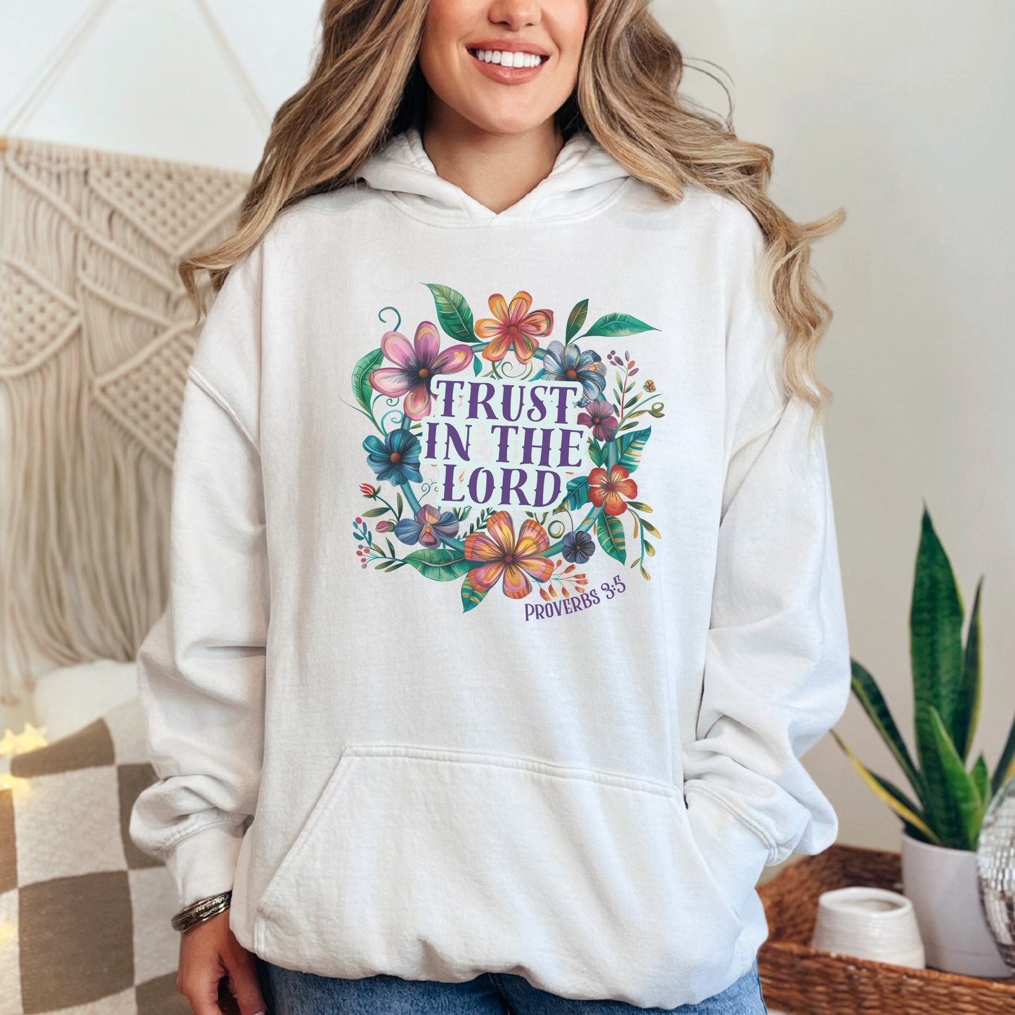 Trust in the Lord Unisex Heavy Blend™ Hooded Sweatshirt, Christian Merch, Christian Streetwear, Ministry Shirt, Faith Based Shirt, Praise Hoodie