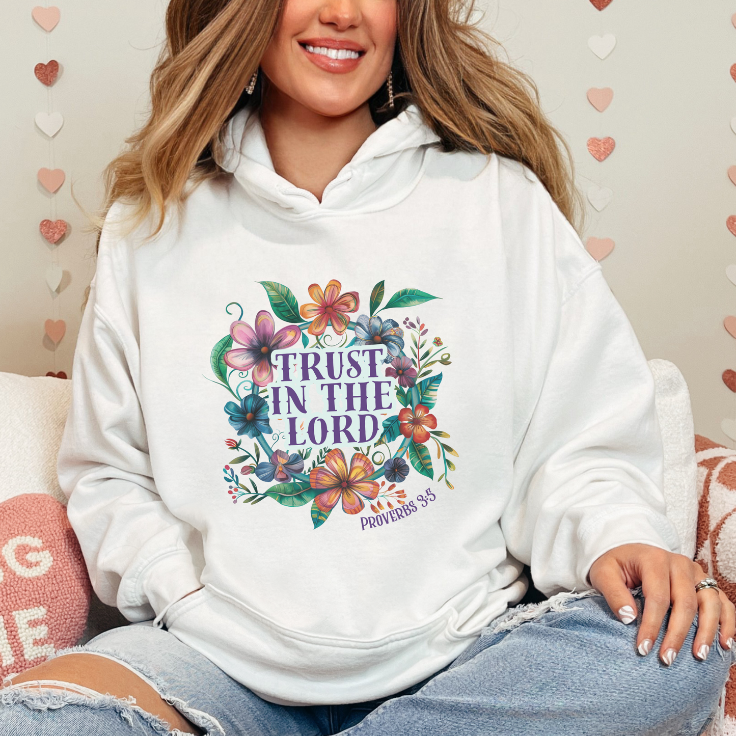 Trust in the Lord Unisex Heavy Blend™ Hooded Sweatshirt, Christian Merch, Christian Streetwear, Ministry Shirt, Faith Based Shirt, Praise Hoodie