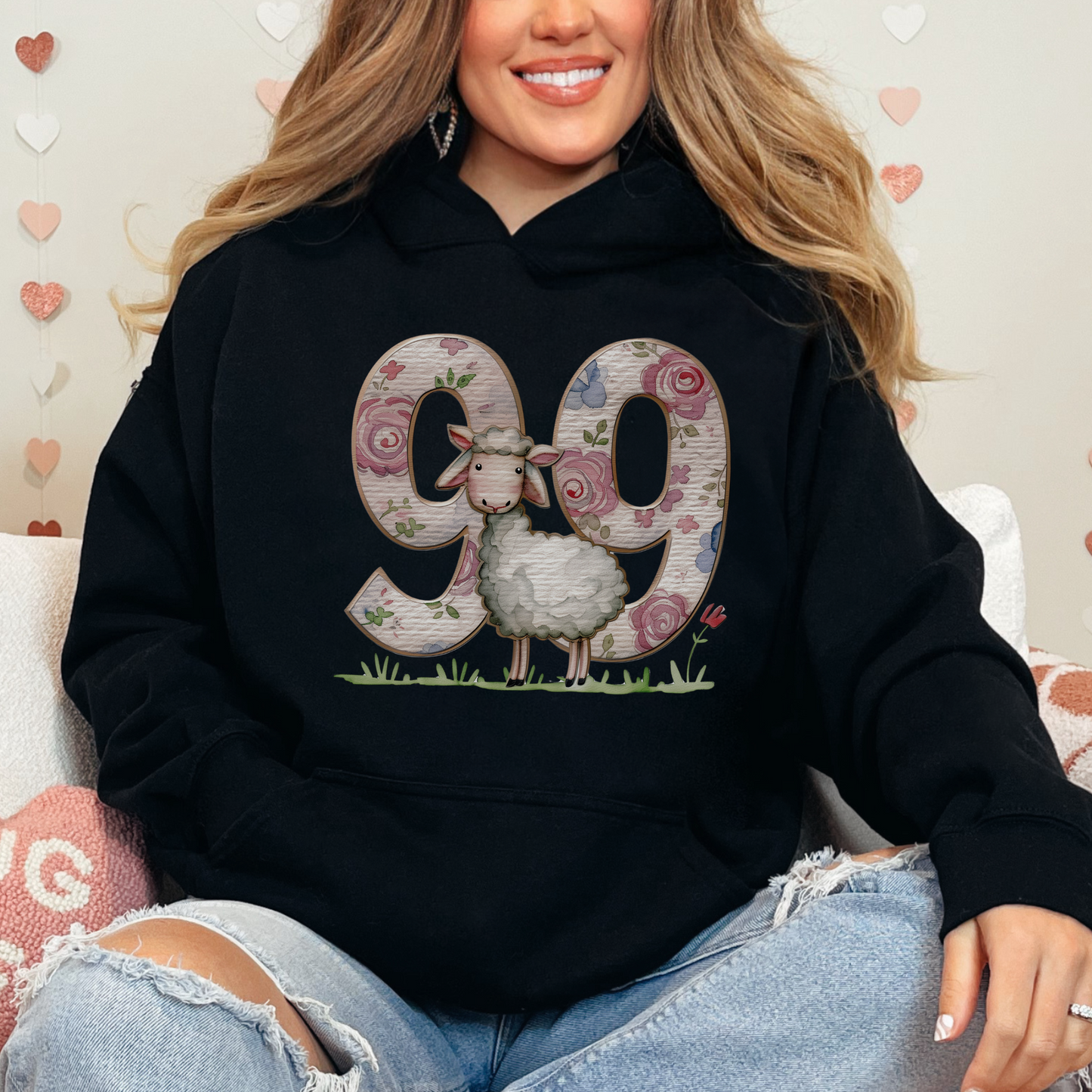 He Leaves the 99 Unisex Heavy Blend™ Hooded Sweatshirt, Christian Merch, Christian Streetwear, Ministry Shirt, Faith Based Shirt, Praise Hoodie