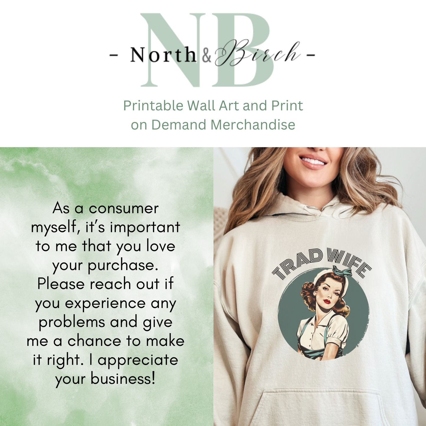 Trad Wife Hoodie, Wifey, Traditional Wife Hoodie, Wifely Gift, Vintage Housewife Sweater, Real Housewife Gift, Wifely Gift, 1950s Housewife