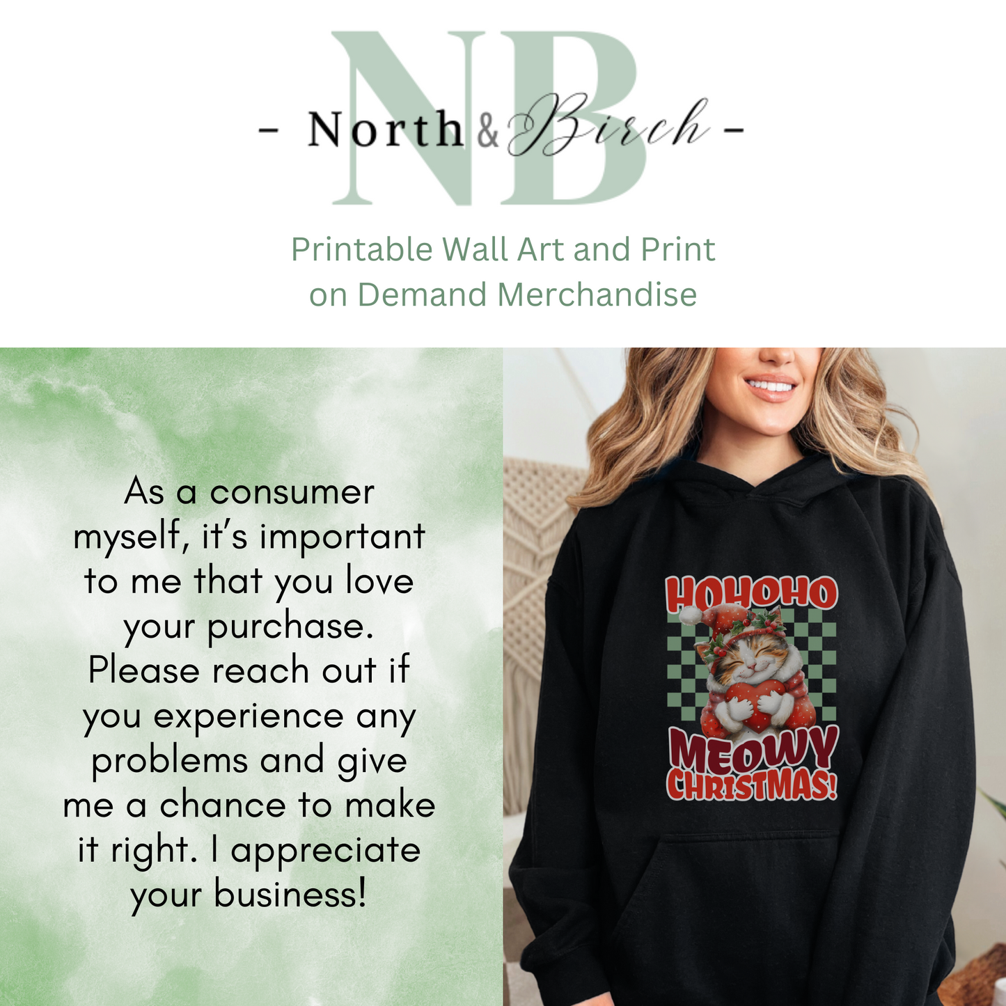 Meowdy Christmas Cat Hoodie, Unisex Heavy Blend, Cat Themed Gifts, Funny Cat Shirt, Calico Cat Sweater, Cat Mom Sweatshirt