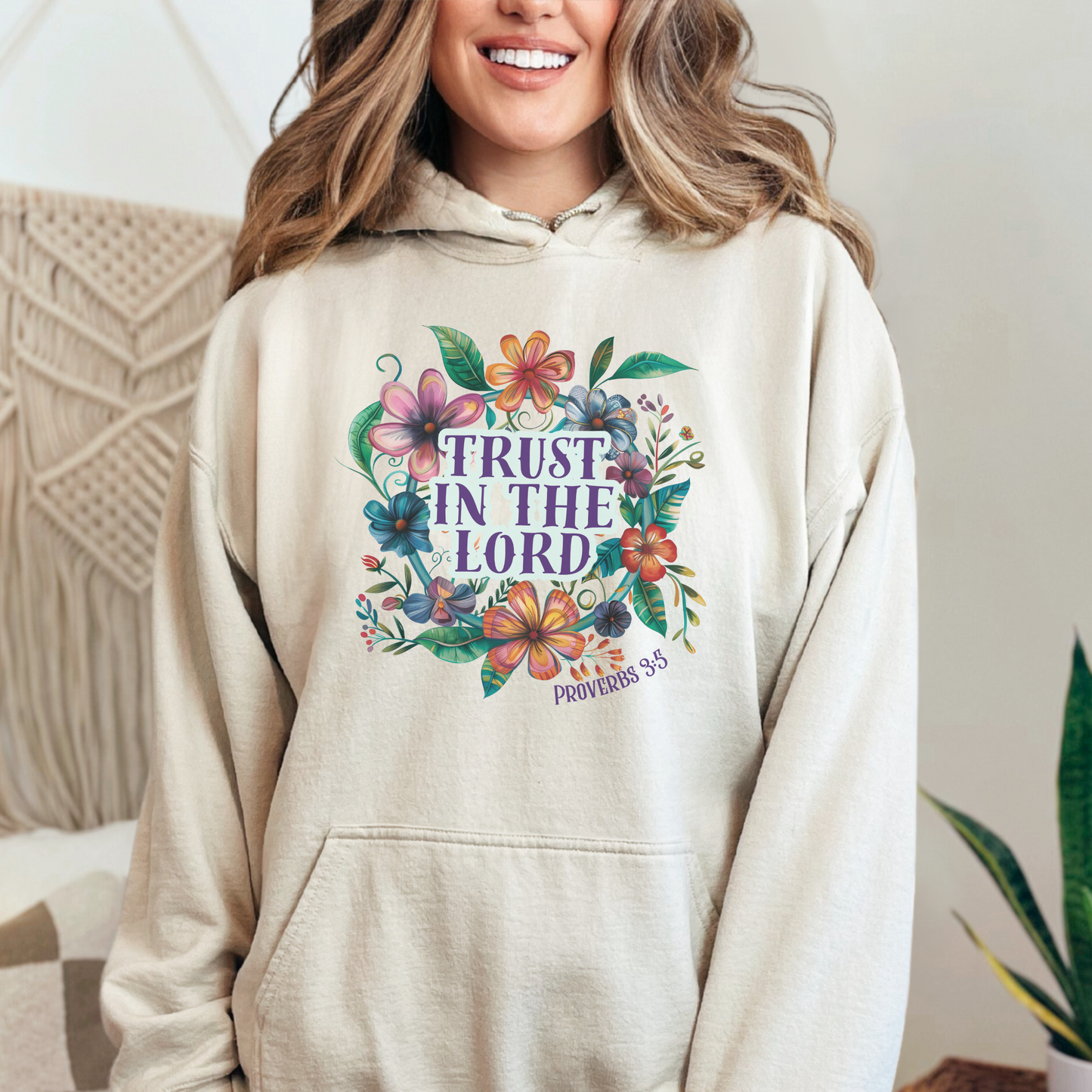 Trust in the Lord Unisex Heavy Blend™ Hooded Sweatshirt, Christian Merch, Christian Streetwear, Ministry Shirt, Faith Based Shirt, Praise Hoodie