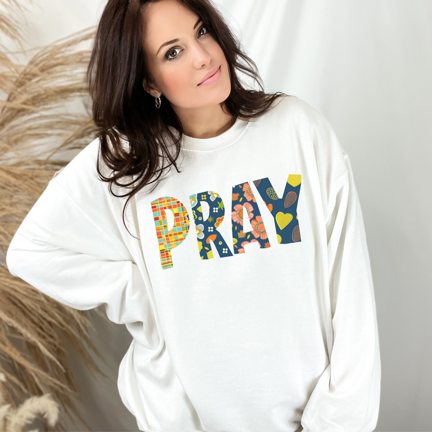 Pray Unisex Heavy Blend Crewneck Sweatshirt, Christian Merch, Christian Streetwear, Ministry Shirt, Faith Based Shirt, Jesus Apparel