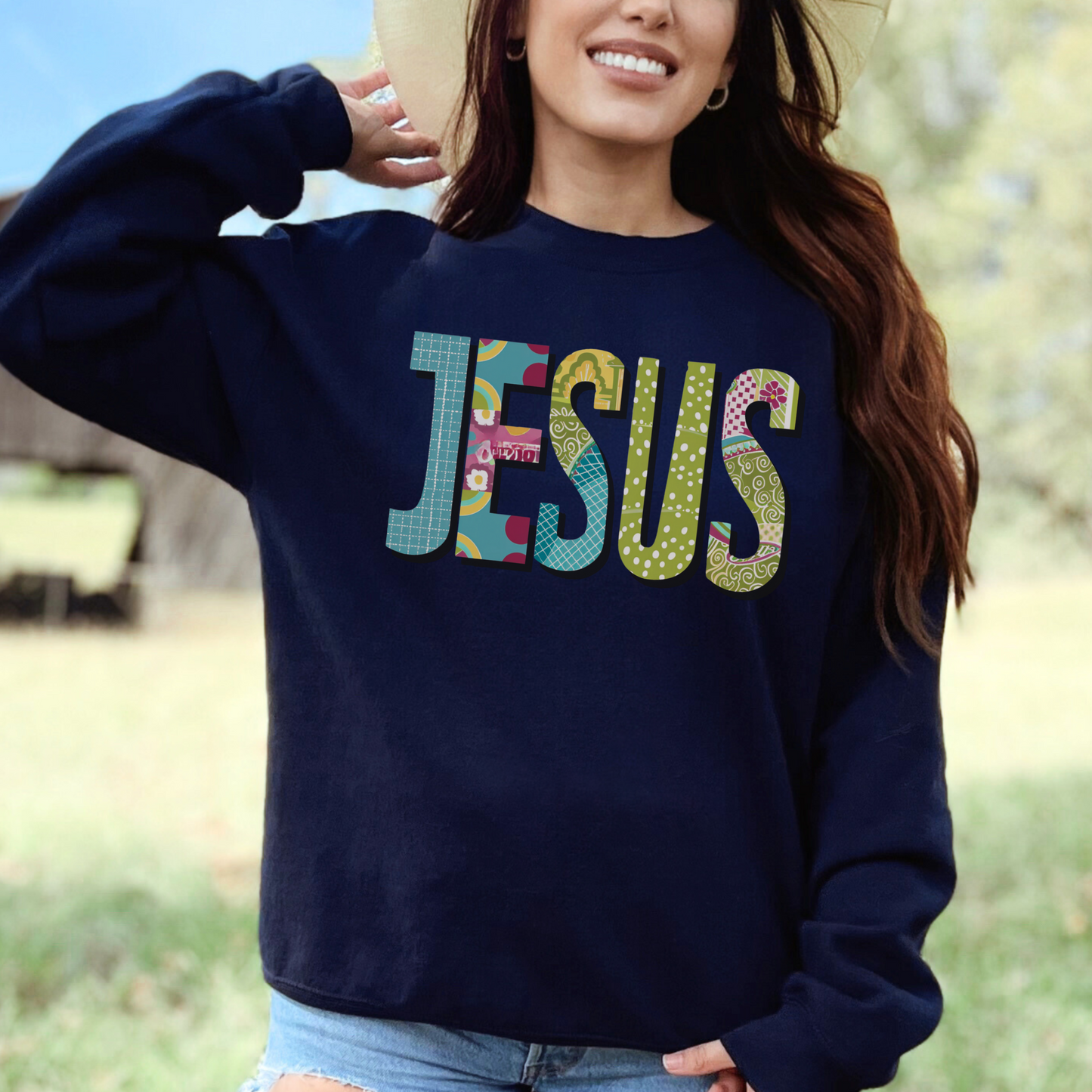 Jesus Unisex Heavy Blend Crewneck Sweatshirt, Christian Merch, Christian Streetwear, Ministry Shirt, Faith Based Shirt, Jesus Apparel