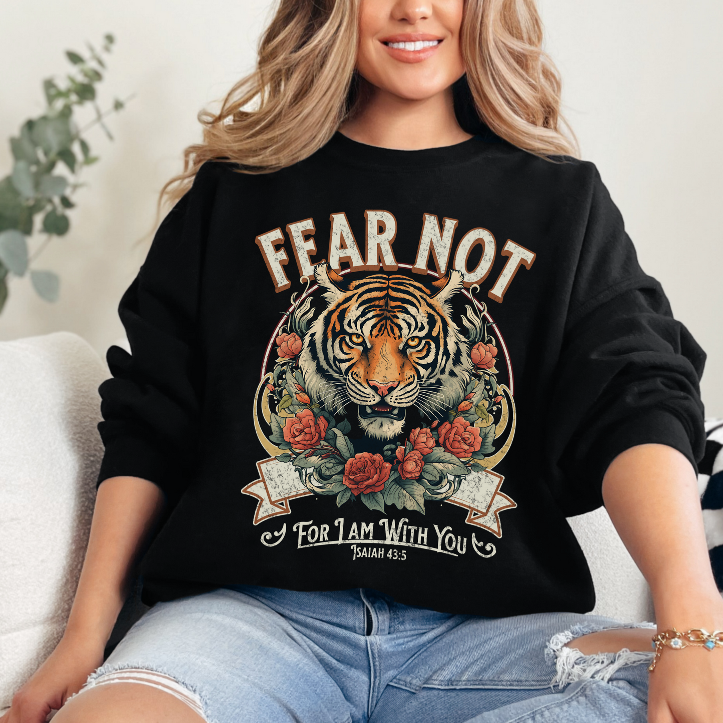 Fear Not for I Am With You Sweatshirt, Unisex Heavy Blend Crewneck, Jesus is the Reason, Jesus is King, Christian Merch, Glory to God