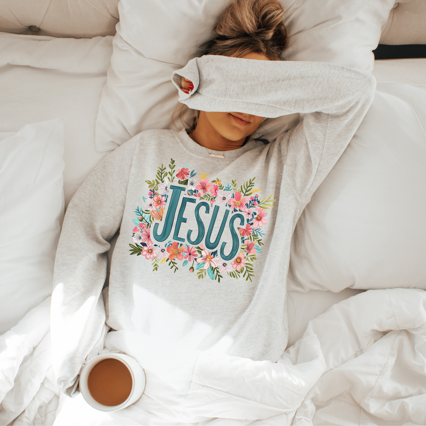 Jesus Unisex Heavy Blend Crewneck Sweatshirt, Christian Merch, Christian Streetwear, Ministry Shirt, Faith Based Shirt, Jesus Apparel
