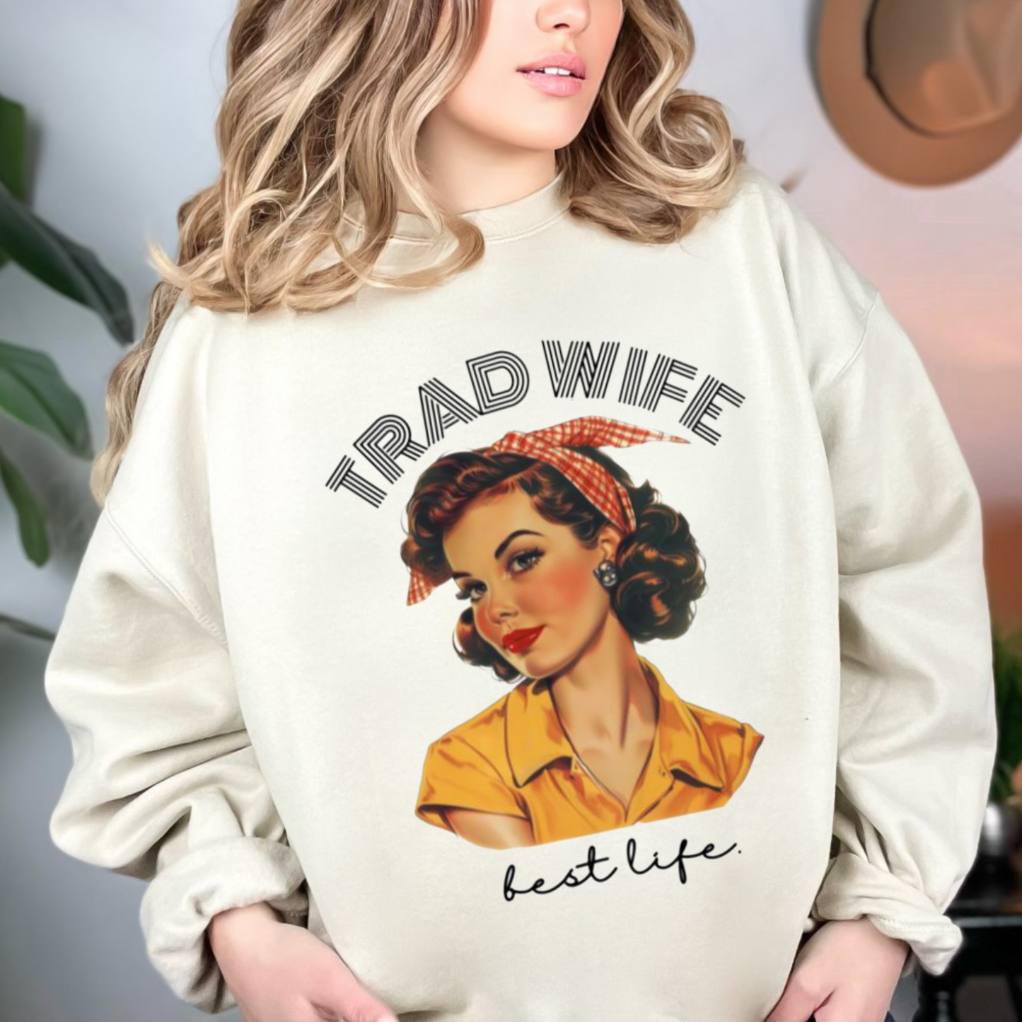 Trad Wife Sweatshirt, Wifey, Traditional Wife Tee, Wifely Gift, Vintage Housewife Shirt, Real Housewife Gift, Wifely Gift, 1950s Housewife