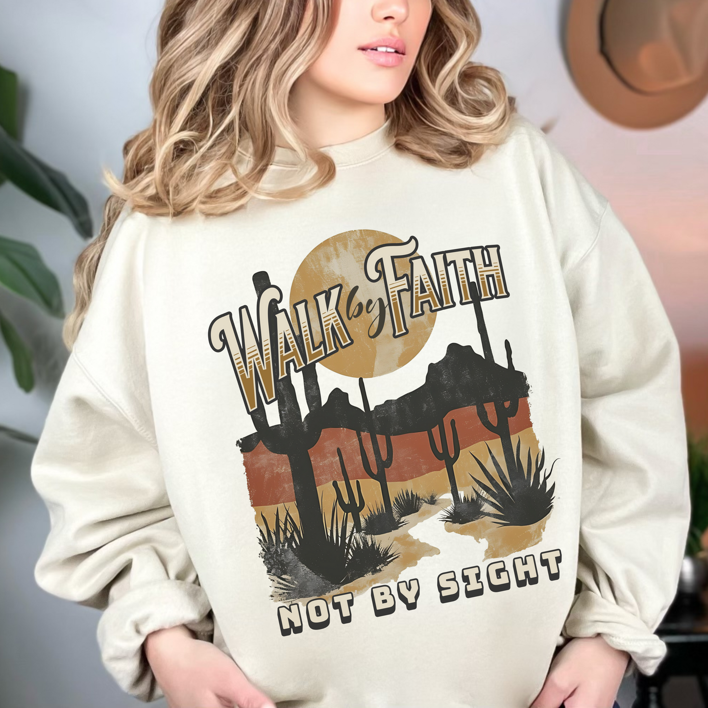 Walk by Faith Sweatshirt, Unisex Heavy Blend Crewneck, Jesus is the Reason, Jesus is King, Christian Merch, Glory to God