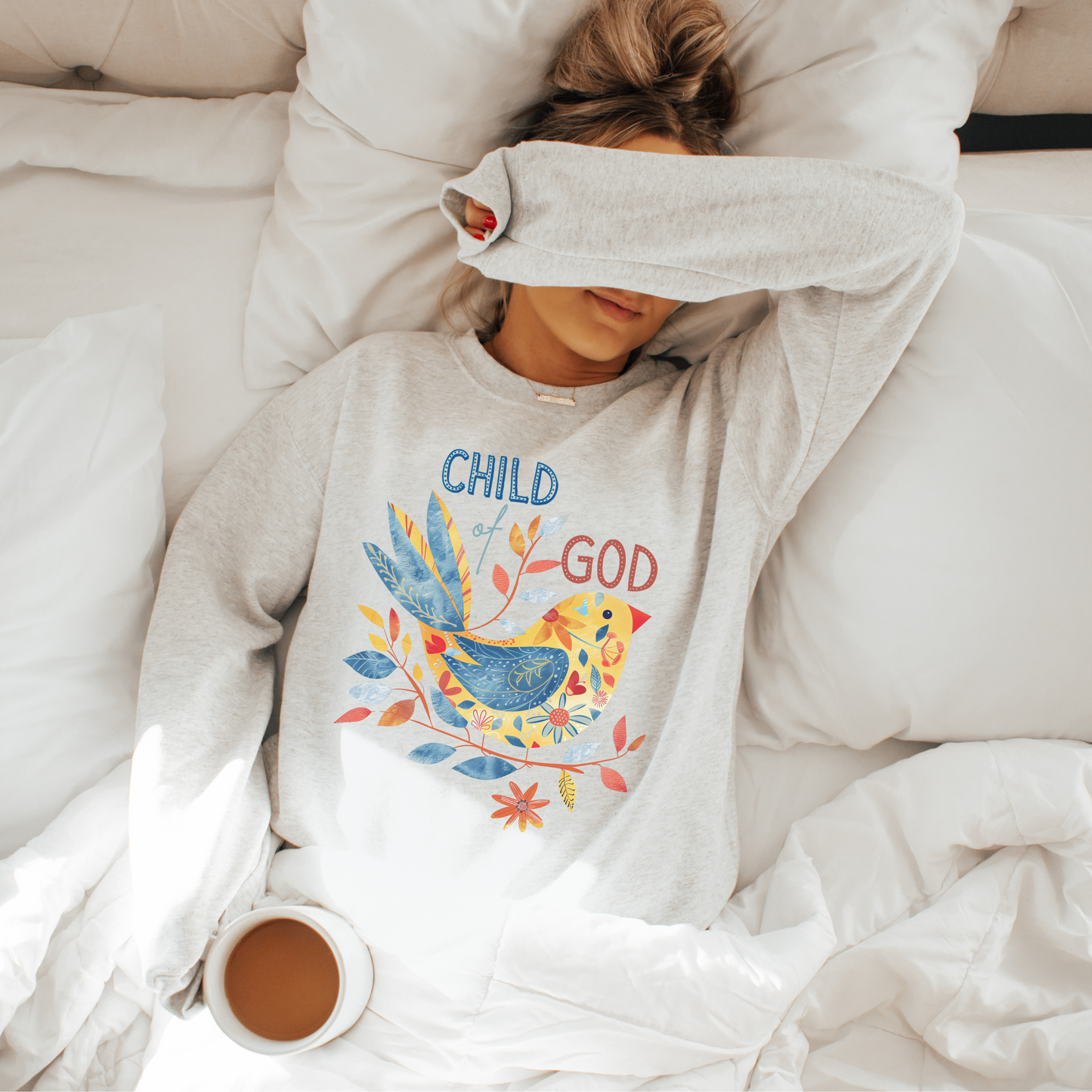 Child of God Unisex Heavy Blend Crewneck Sweatshirt, Christian Merch, Christian Streetwear, Ministry Shirt, Faith Based Shirt, Jesus Apparel