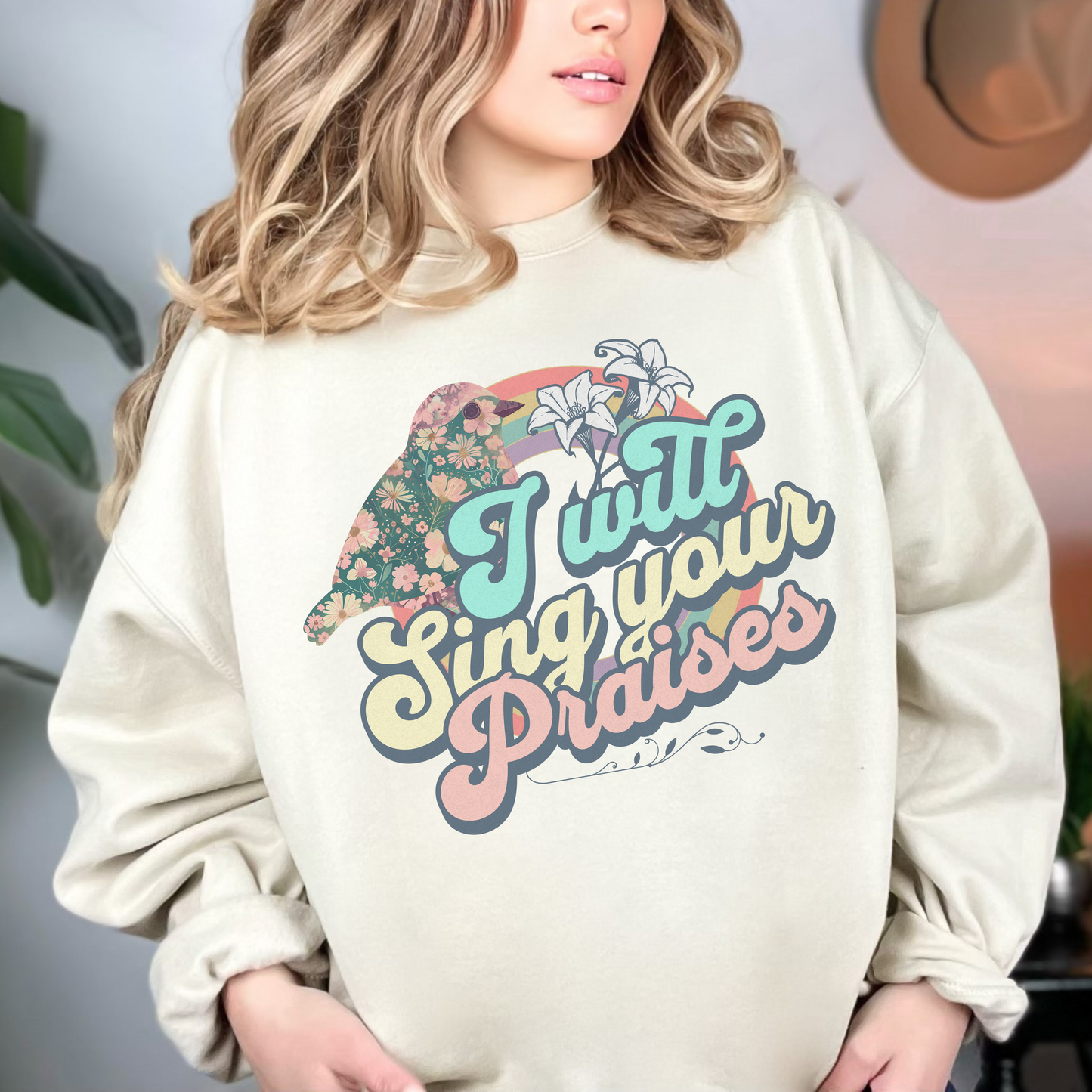 I Will Sing Your Praises Unisex Heavy Blend Crewneck Sweatshirt, Christian Merch, Christian Streetwear, Ministry Shirt, Faith Based Shirt, Jesus Apparel