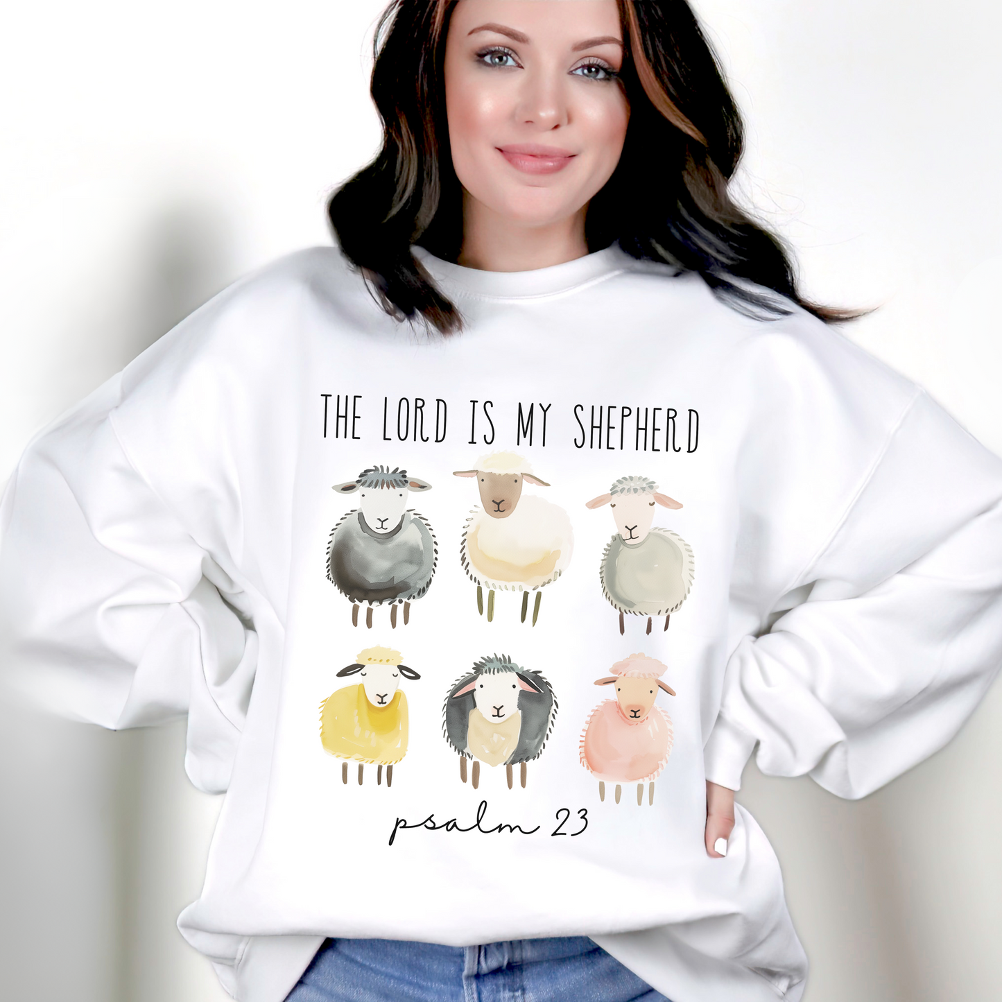 The Lord is my Shepherd Unisex Heavy Blend Crewneck Sweatshirt, Christian Merch, Christian Streetwear, Ministry Shirt, Faith Based Shirt, Jesus Apparel