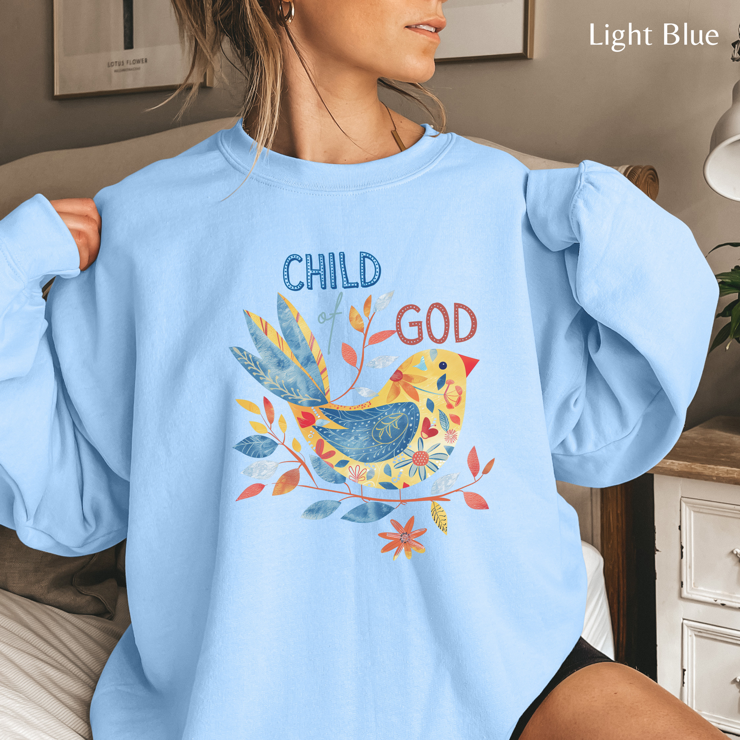 Child of God Unisex Heavy Blend Crewneck Sweatshirt, Christian Merch, Christian Streetwear, Ministry Shirt, Faith Based Shirt, Jesus Apparel