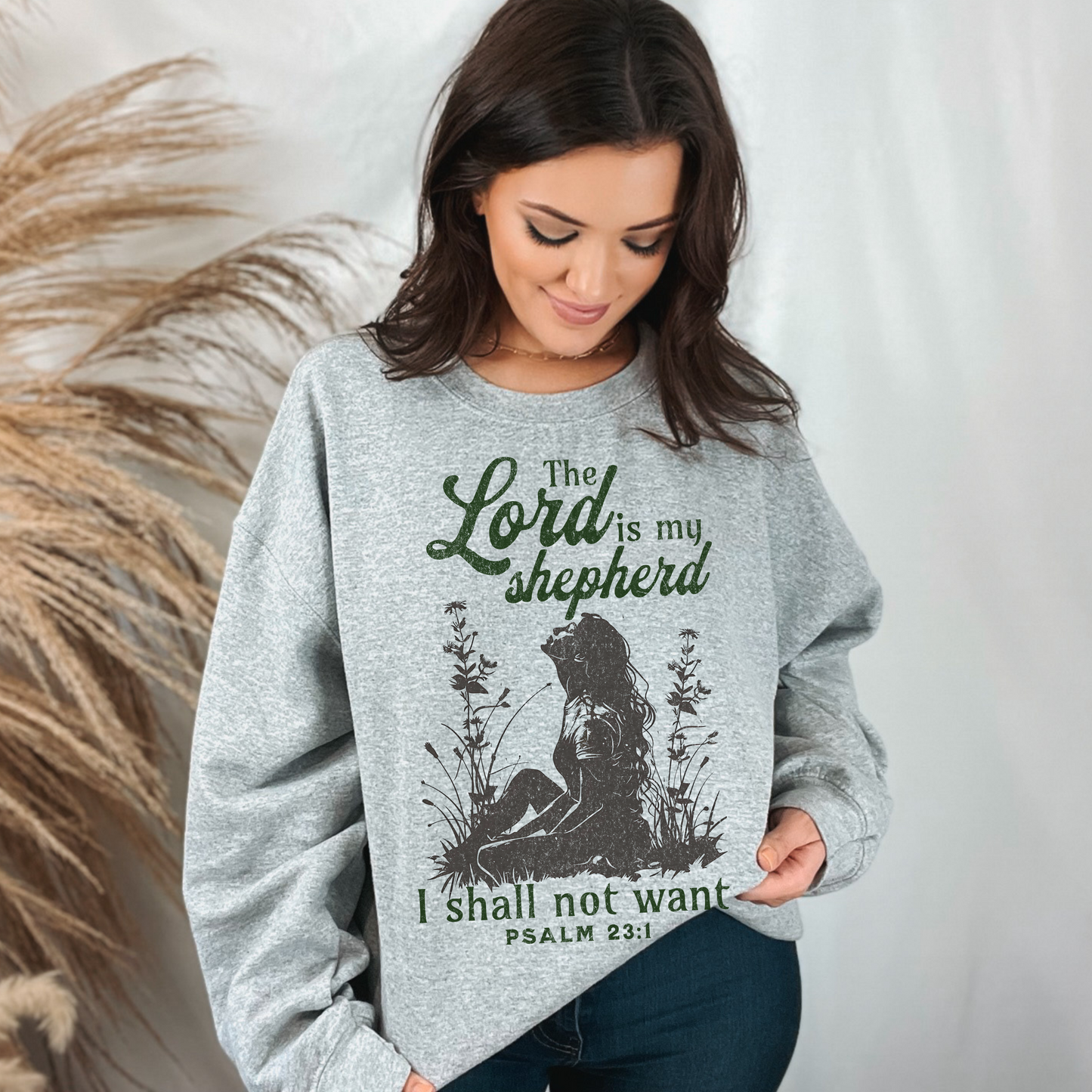 The Lord is my Shepherd Unisex Heavy Blend Crewneck Sweatshirt, Christian Merch, Christian Streetwear, Ministry Shirt, Faith Based Shirt, Jesus Apparel