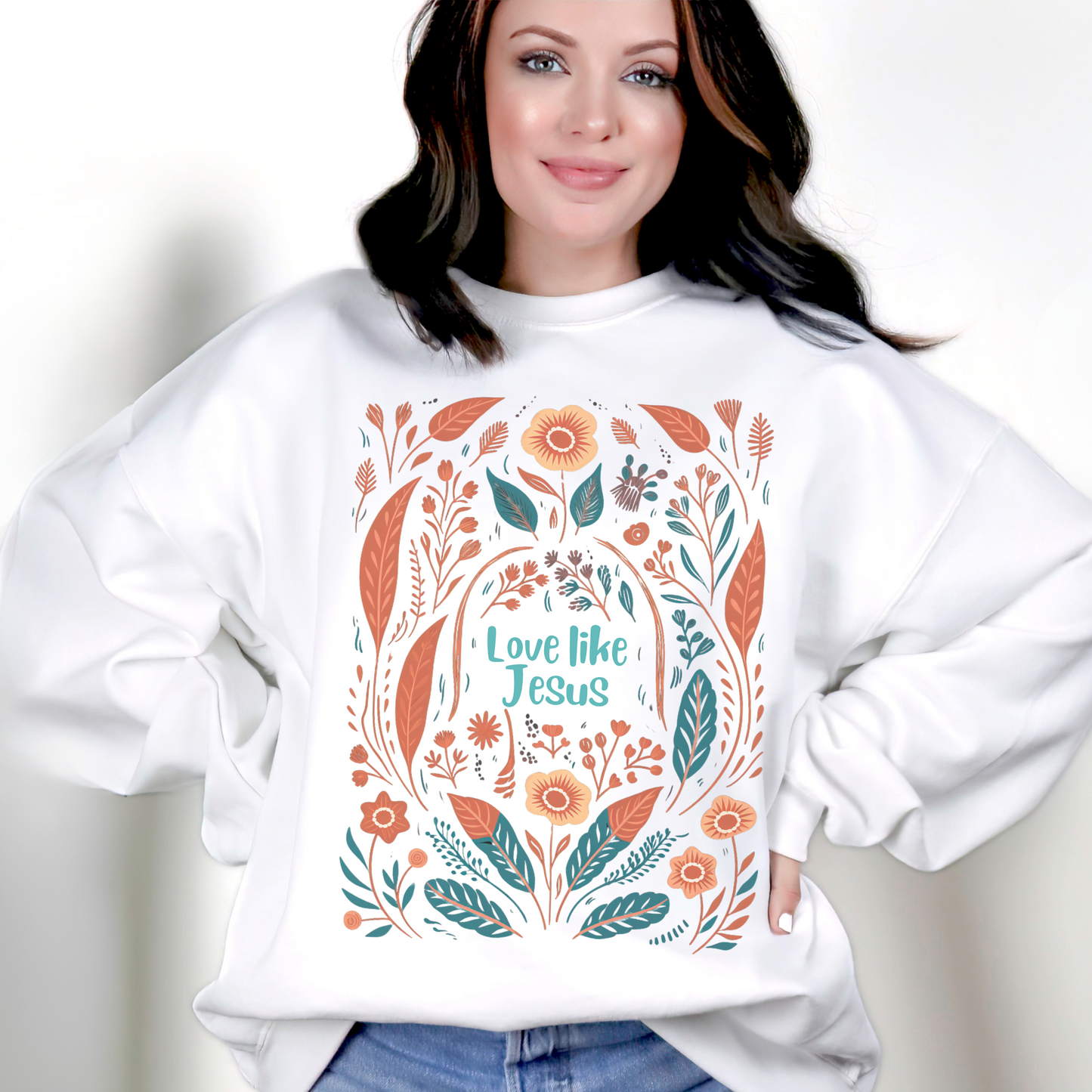 Love Like Jesus Sweatshirt, Unisex Heavy Blend™ Crewneck, Christian Apparel, Biblical Clothing, Inspirational Apparel, Jesus Shirt