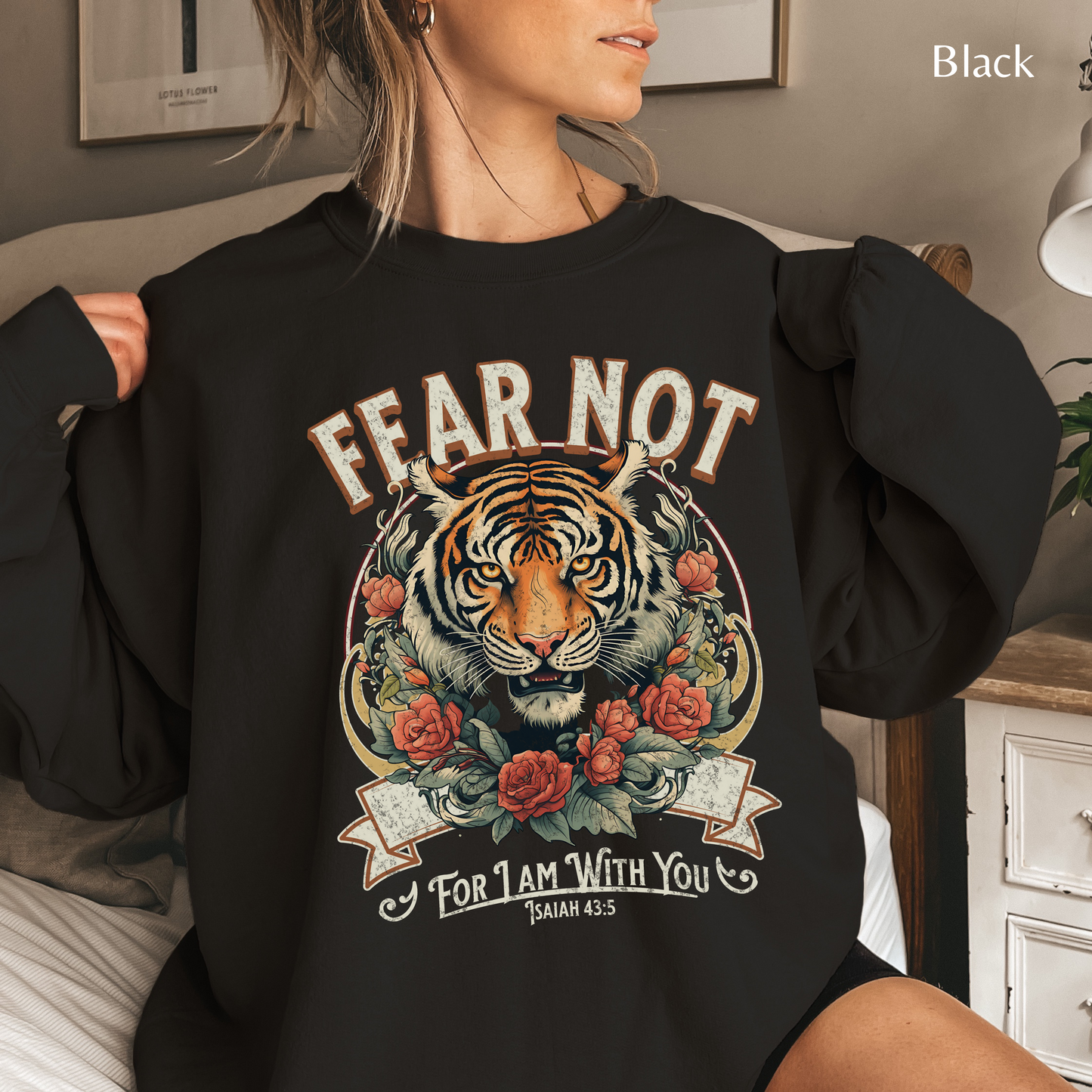 Fear Not for I Am With You Sweatshirt, Unisex Heavy Blend Crewneck, Jesus is the Reason, Jesus is King, Christian Merch, Glory to God