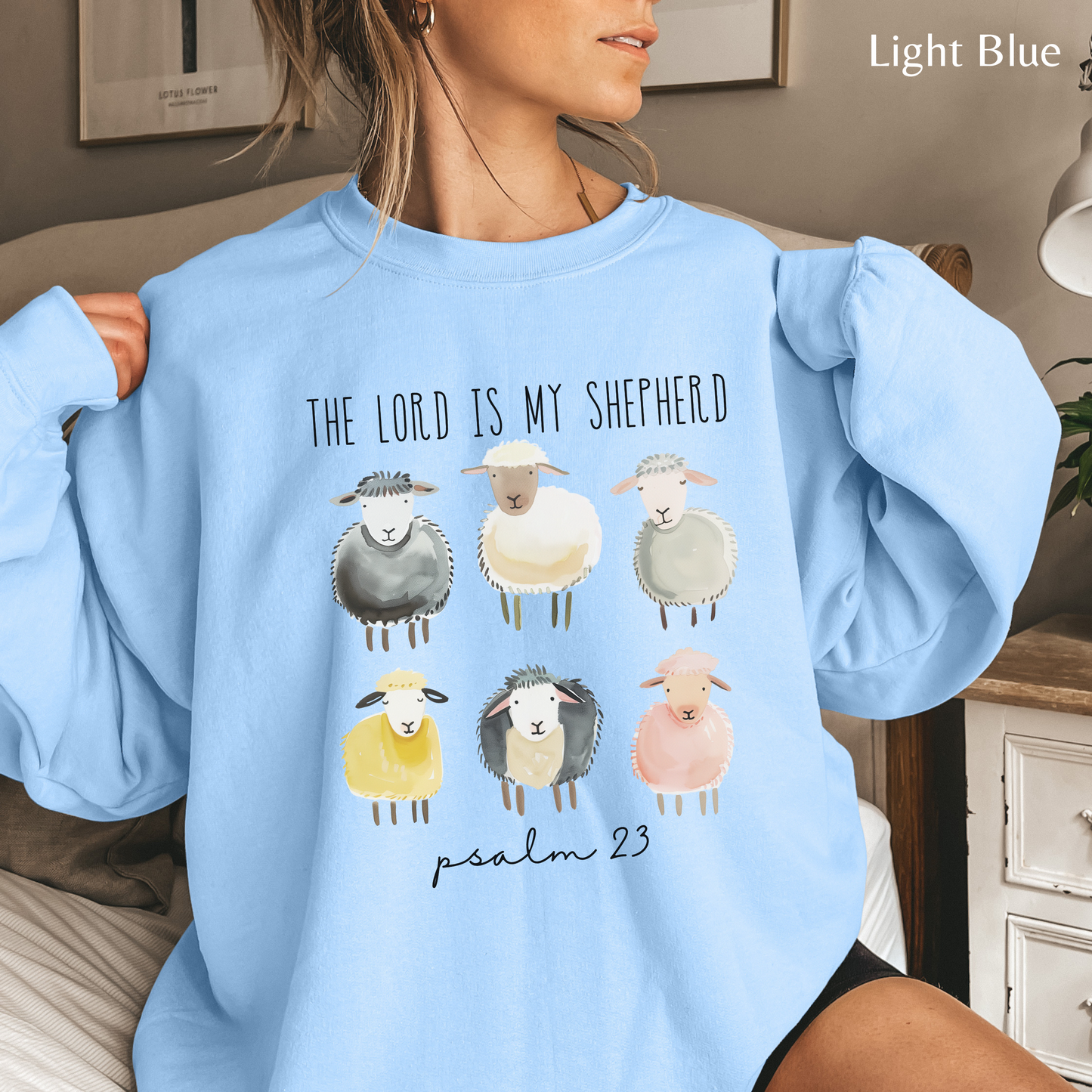 The Lord is my Shepherd Unisex Heavy Blend Crewneck Sweatshirt, Christian Merch, Christian Streetwear, Ministry Shirt, Faith Based Shirt, Jesus Apparel