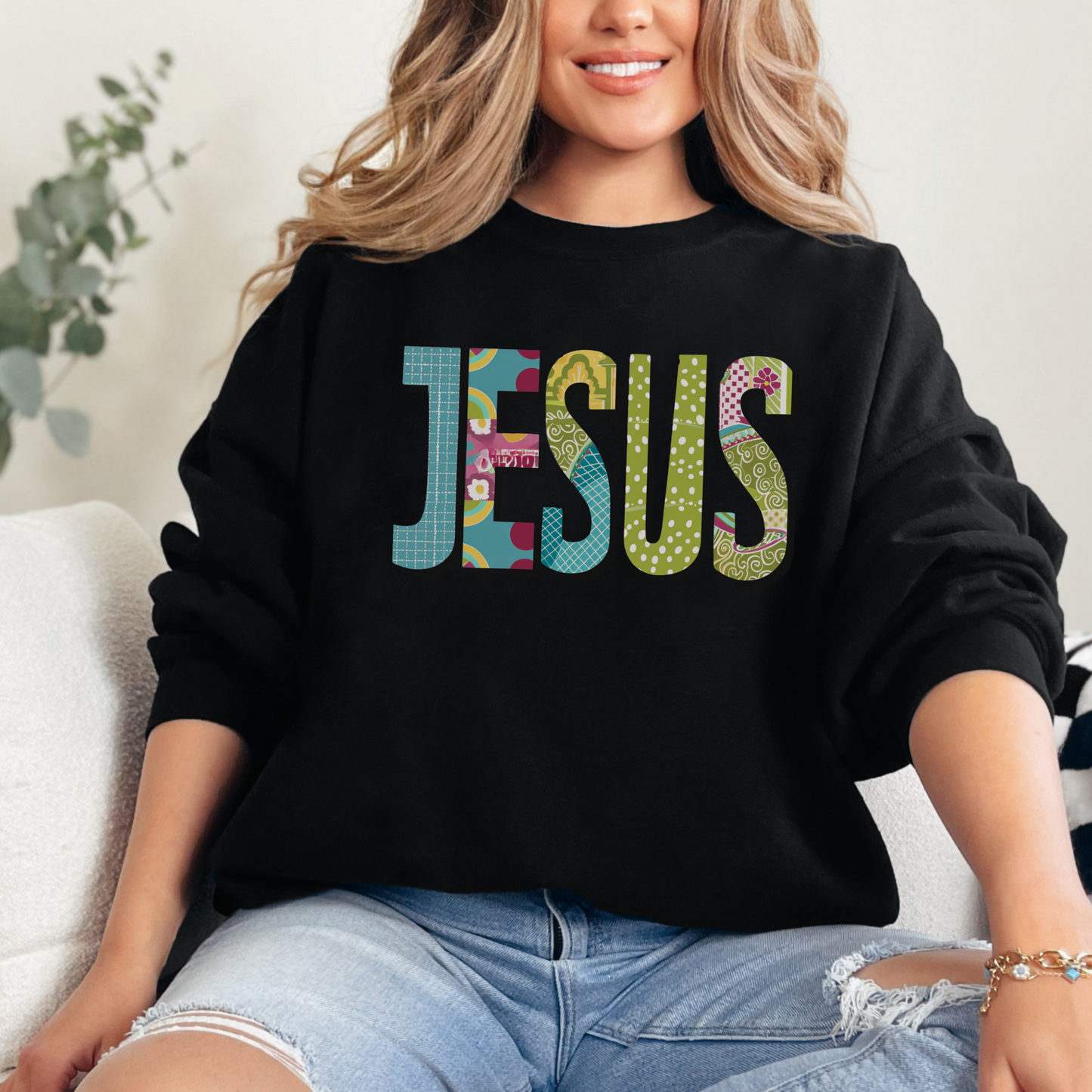 Jesus Unisex Heavy Blend Crewneck Sweatshirt, Christian Merch, Christian Streetwear, Ministry Shirt, Faith Based Shirt, Jesus Apparel
