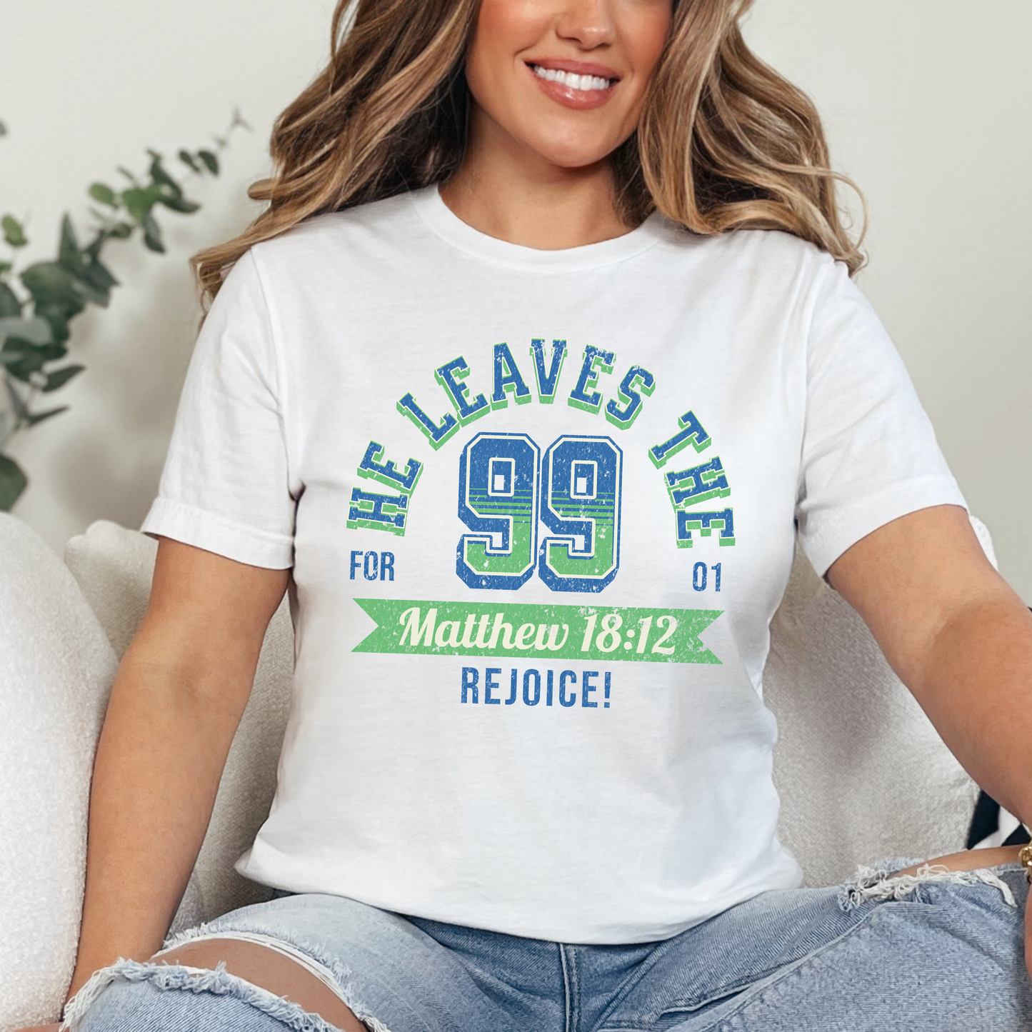 He Leaves the 99 Unisex Jersey Short Sleeve Tee, Christian Merch, Jesus Loves You, Faith Based Shirt, Christian Apparel, Jesus Apparel