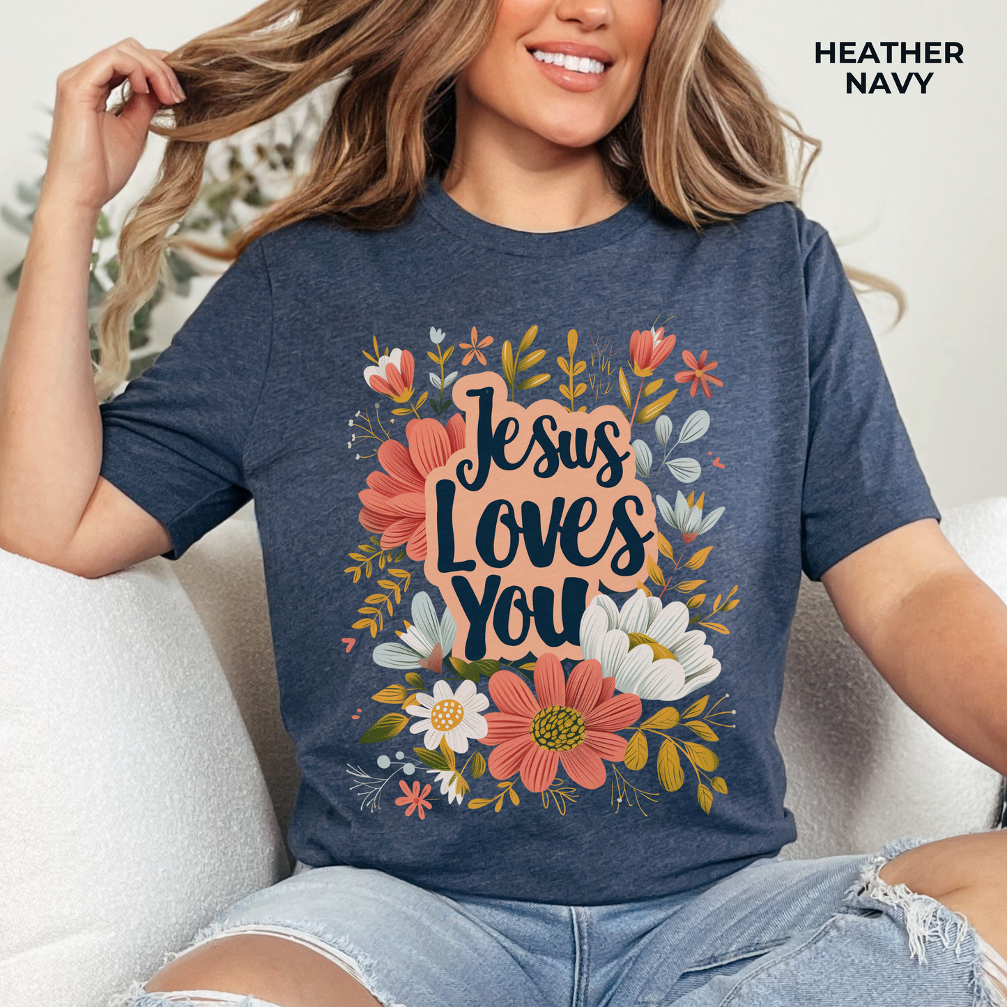 Jesus Loves You T-Shirt - Unisex Jersey Short Sleeve Tee, Christian Apparel, Religious Clothing, Scriptural Tee, Inspirational T-Shirts, Christian Merch