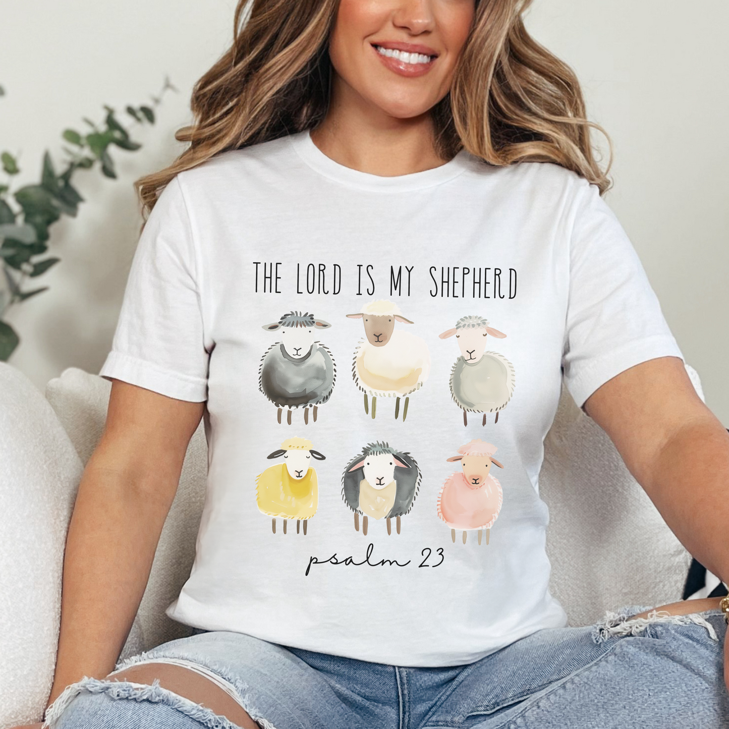 The Lord is My Shepherd Unisex Jersey Short Sleeve Tee, Christian Merch, Jesus Loves You, Faith Based Shirt, Christian Apparel, Jesus Apparel