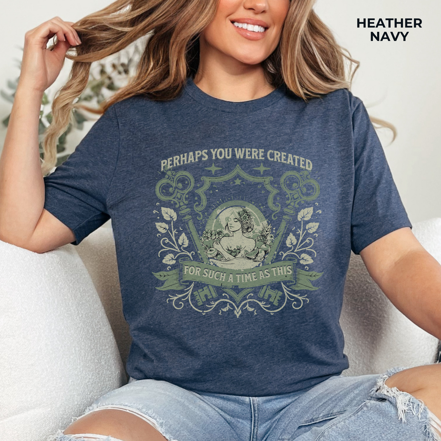 Perhaps you were Created for Such a Time as This Unisex Jersey Short Sleeve Tee, Christian Merch, Jesus Loves You, Faith Based Shirt, Christian Apparel, Jesus Apparel
