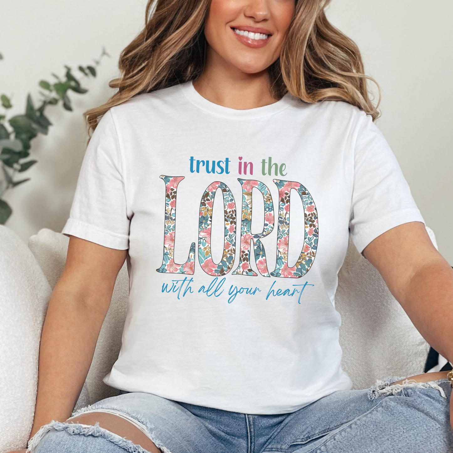 Trust in the Lord with all Your Heart Unisex Jersey Short Sleeve Tee, Christian Merch, Jesus Loves You, Faith Based Shirt, Christian Apparel, Jesus Apparel