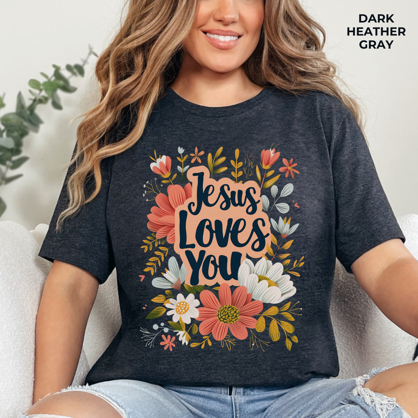 Jesus Loves You T-Shirt - Unisex Jersey Short Sleeve Tee, Christian Apparel, Religious Clothing, Scriptural Tee, Inspirational T-Shirts, Christian Merch