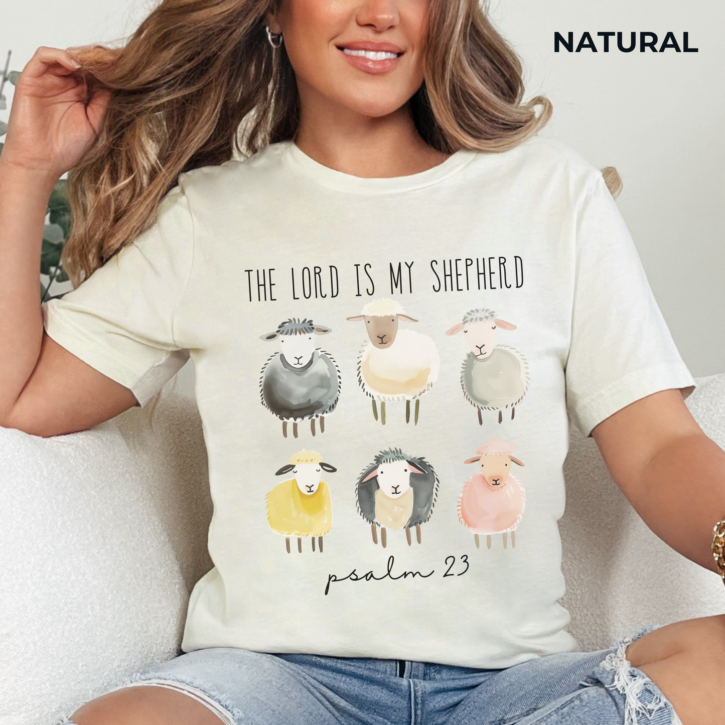 The Lord is My Shepherd Unisex Jersey Short Sleeve Tee, Christian Merch, Jesus Loves You, Faith Based Shirt, Christian Apparel, Jesus Apparel